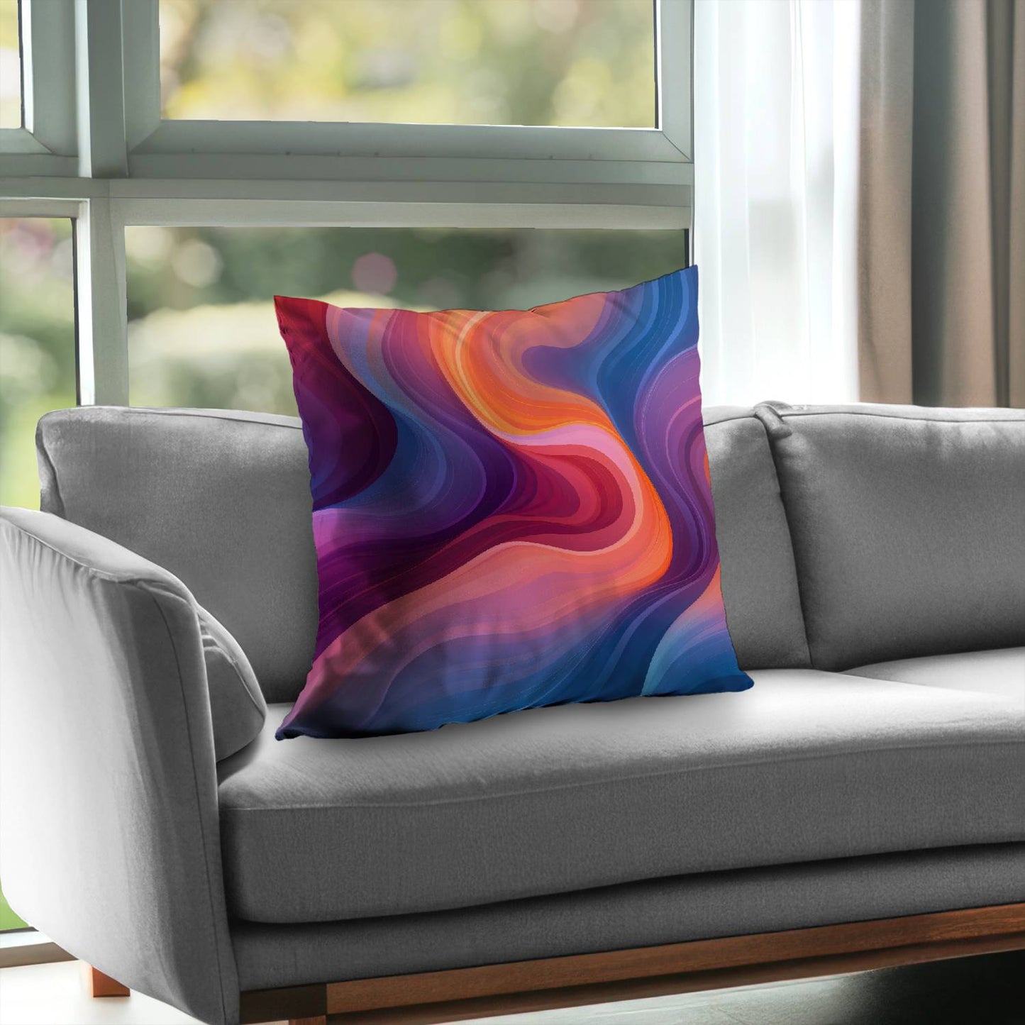 Purple Haze - Orange Poly Twill Throw Pillow Insert | Home Decor