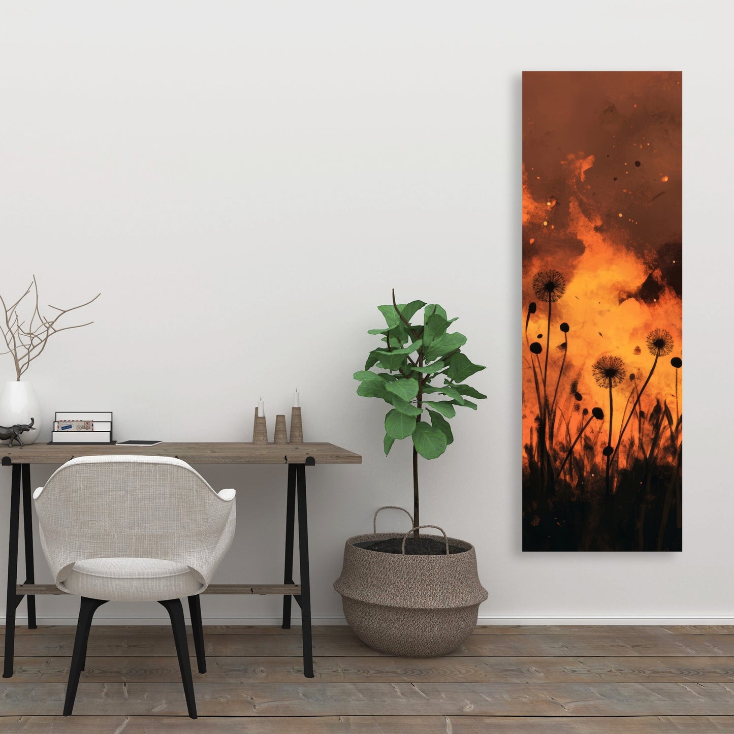 En feu - Toile 32"x32"