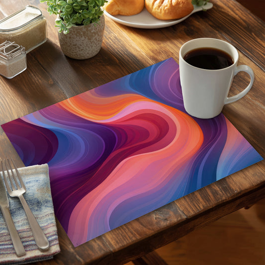 Purple Haze Orange Polyester Placemat - Home Decor Accent