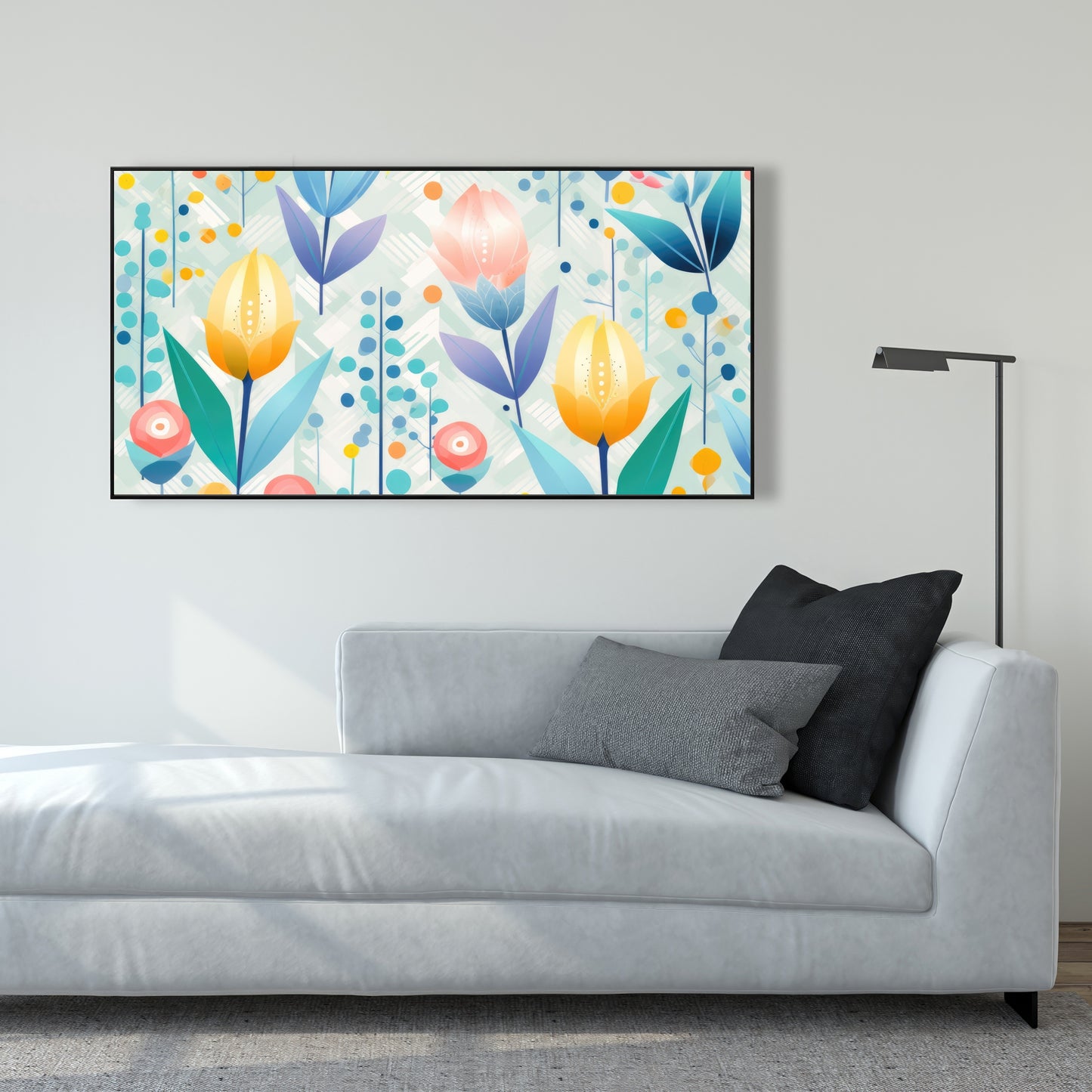 Calming scents - Turquoise Framed Canvas for Home Decor