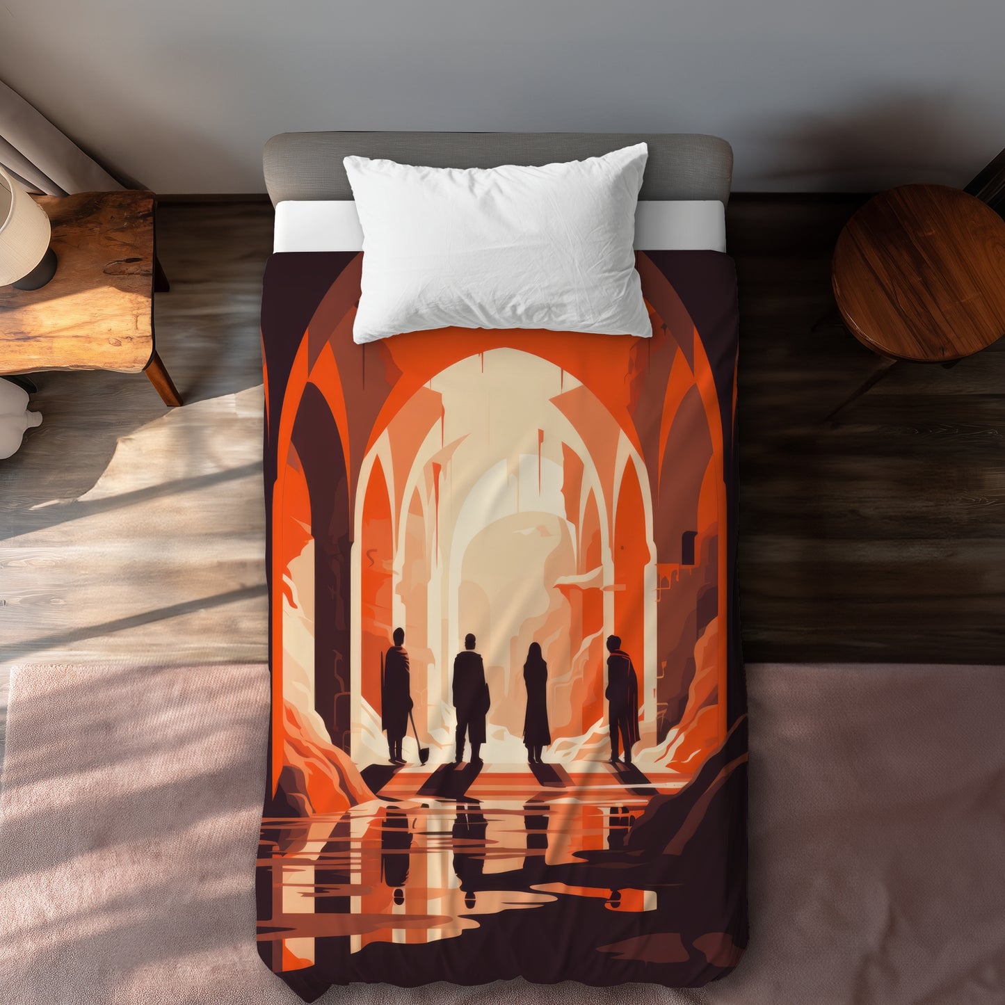 Faith Restored Beige Duvet Cover | Elegant Home Decor