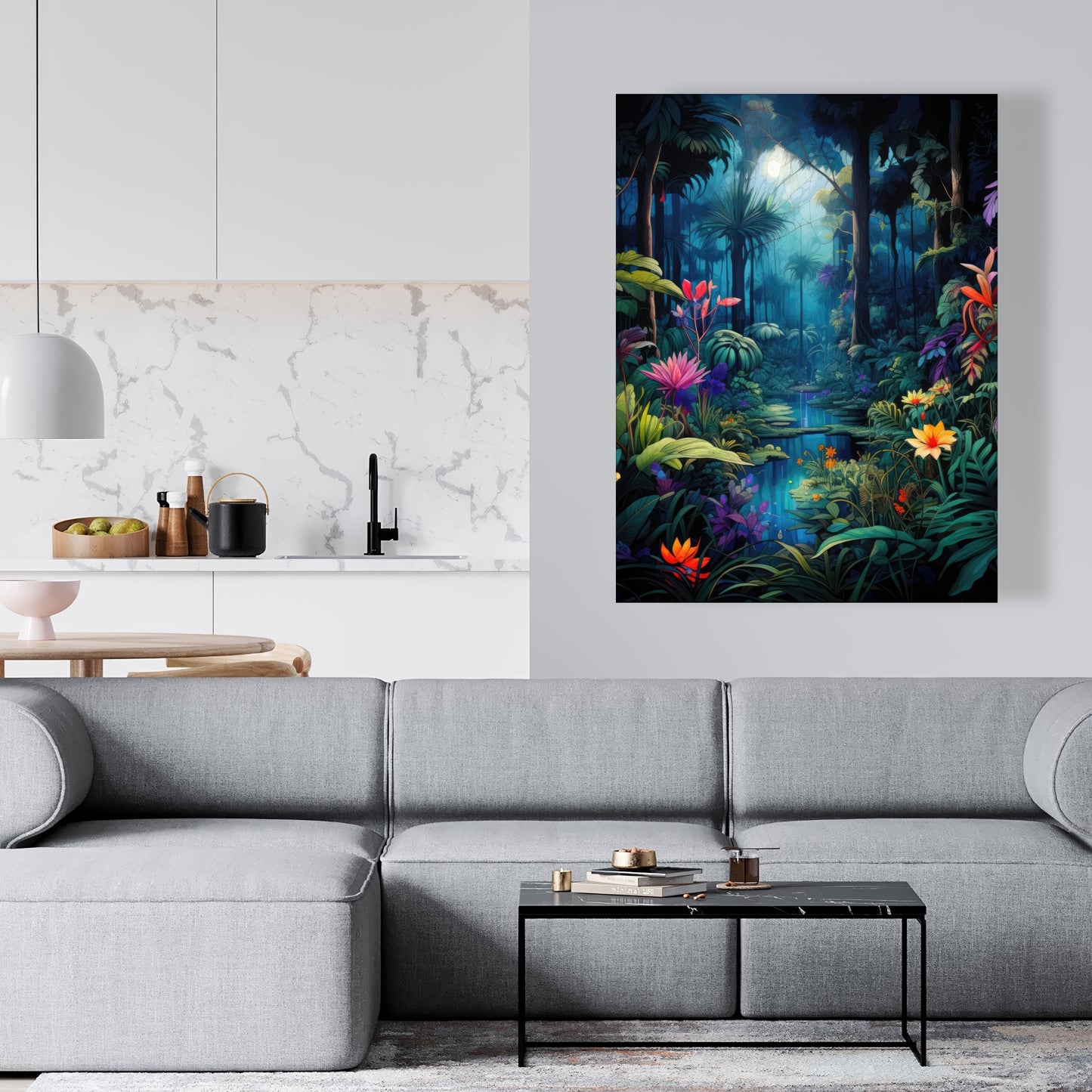 The Beauty of Nature - Black Canvas Home Decor Art Print
