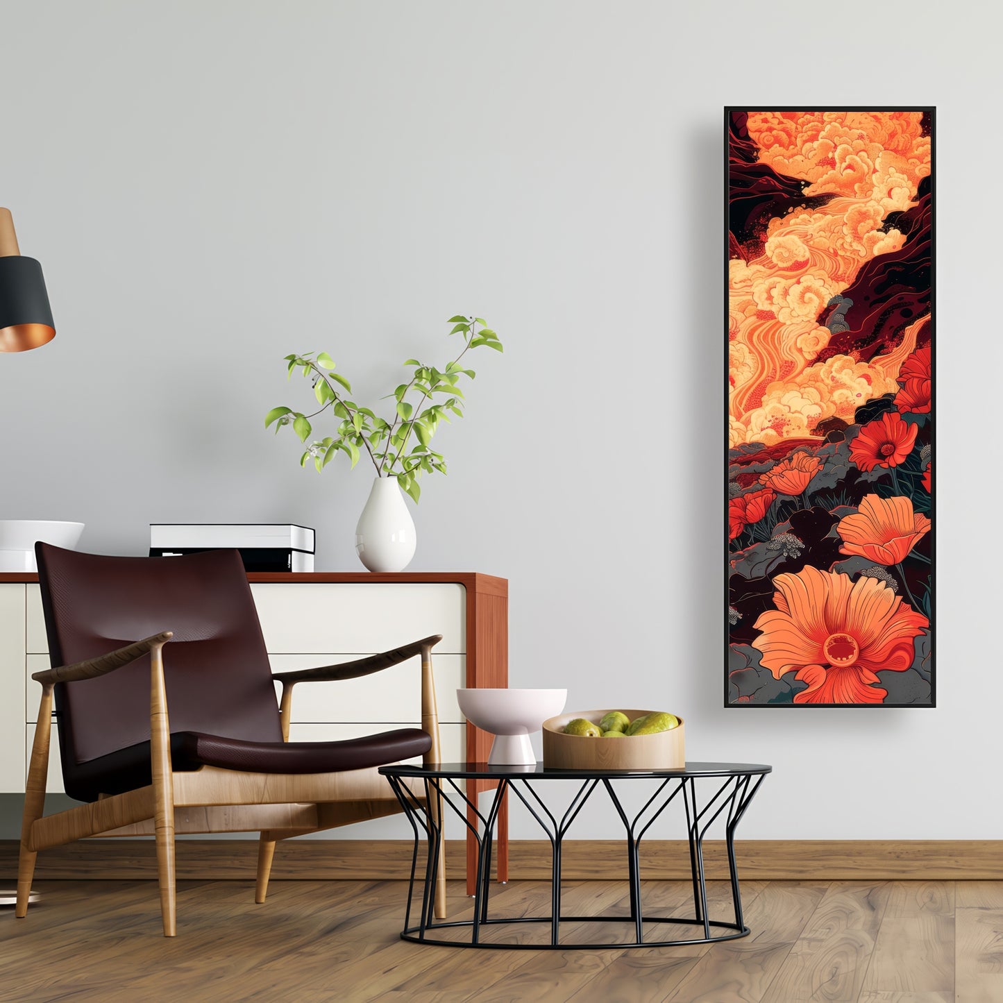 The big burn - 36"x36" Framed canvas