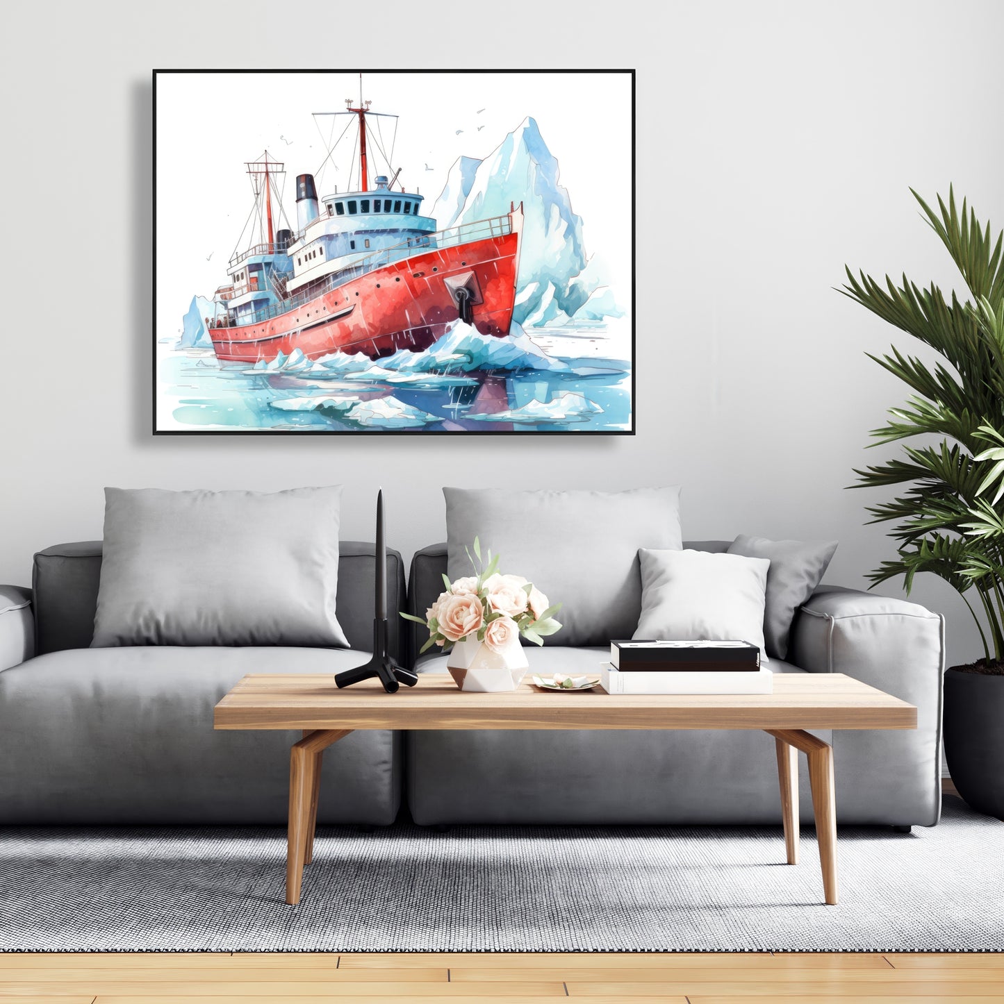 Breaking the ice - 36"x36" Framed canvas