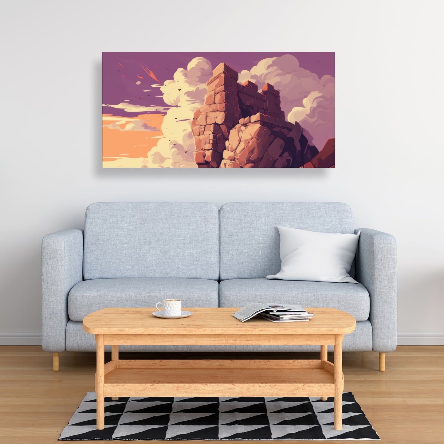 Standing Above - Coral Canvas Art for Elegant Home Decor