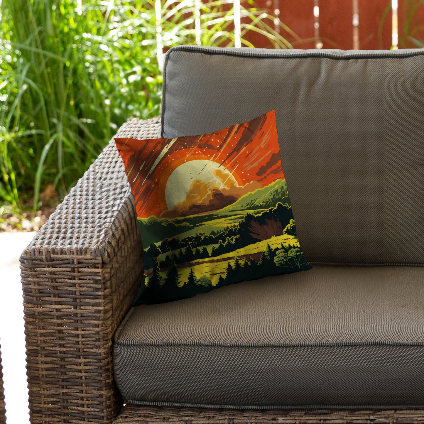Last Days Orange Poly Twill Throw Pillow Insert for Home Decor