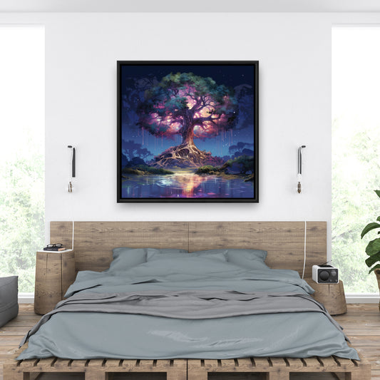 The Power of Nature - Green Framed Canvas Home Decor
