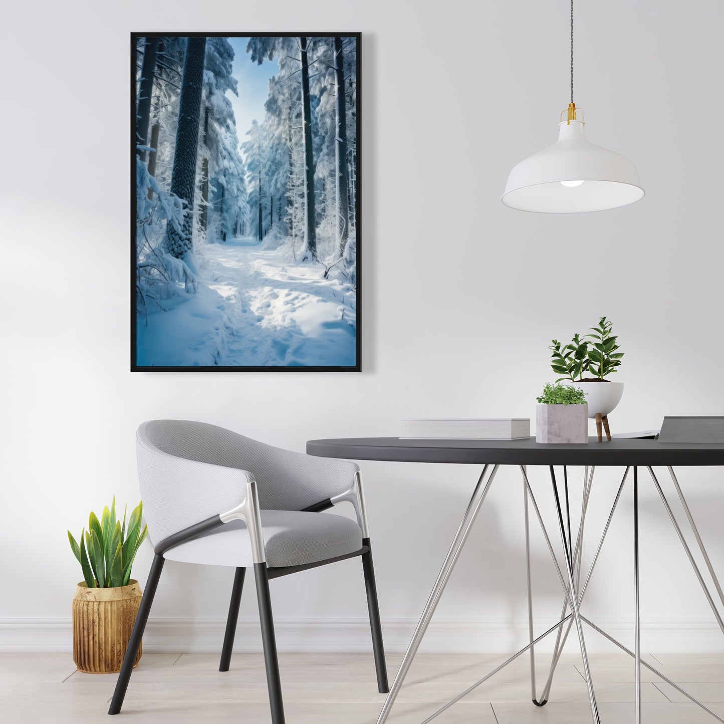 Cold forest - 36"x36" Framed canvas