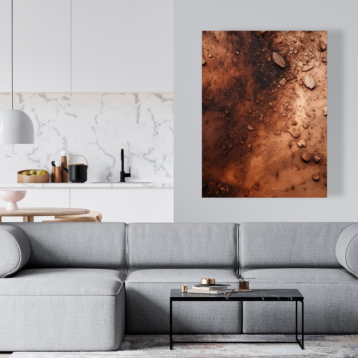 Digging White Canvas Art - Stylish Home Decor Piece