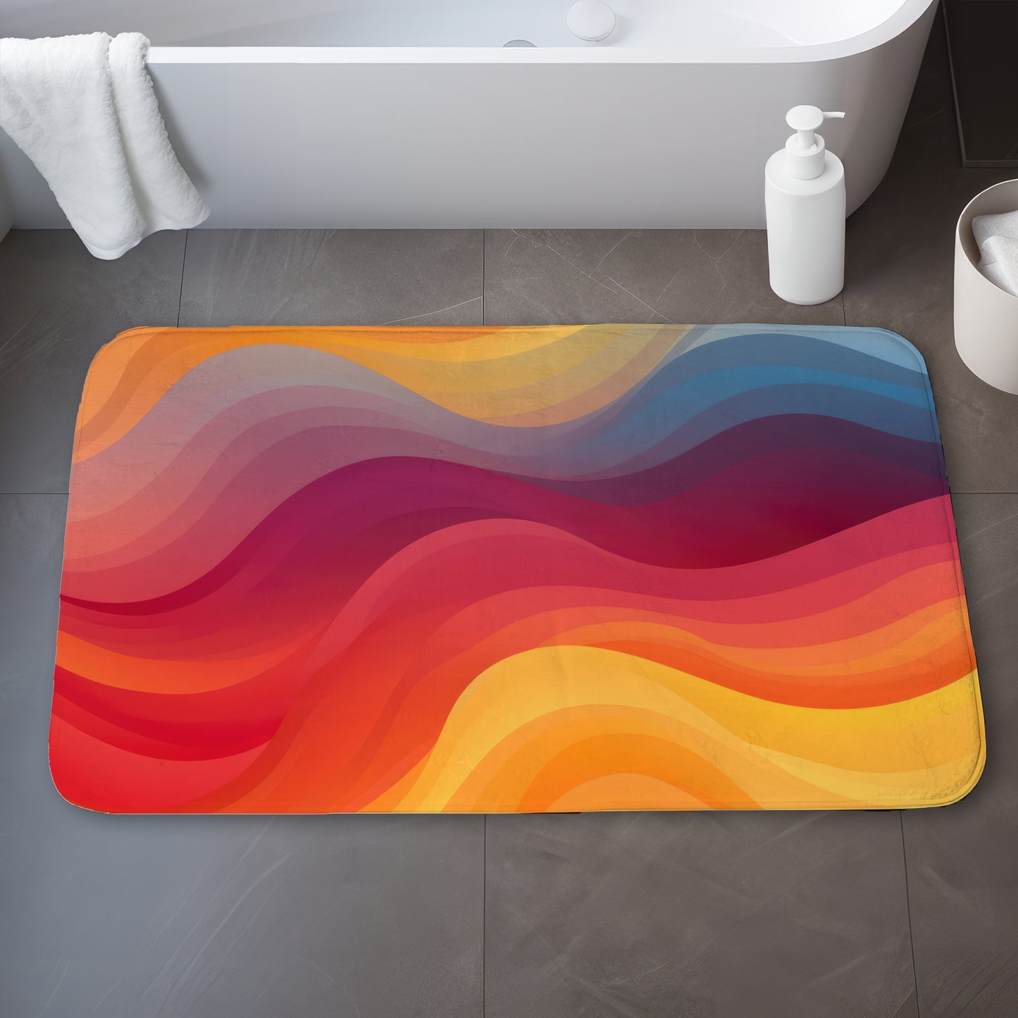 Cloudy Sky Blue Bath Mat | Stylish Home Decor Accessory