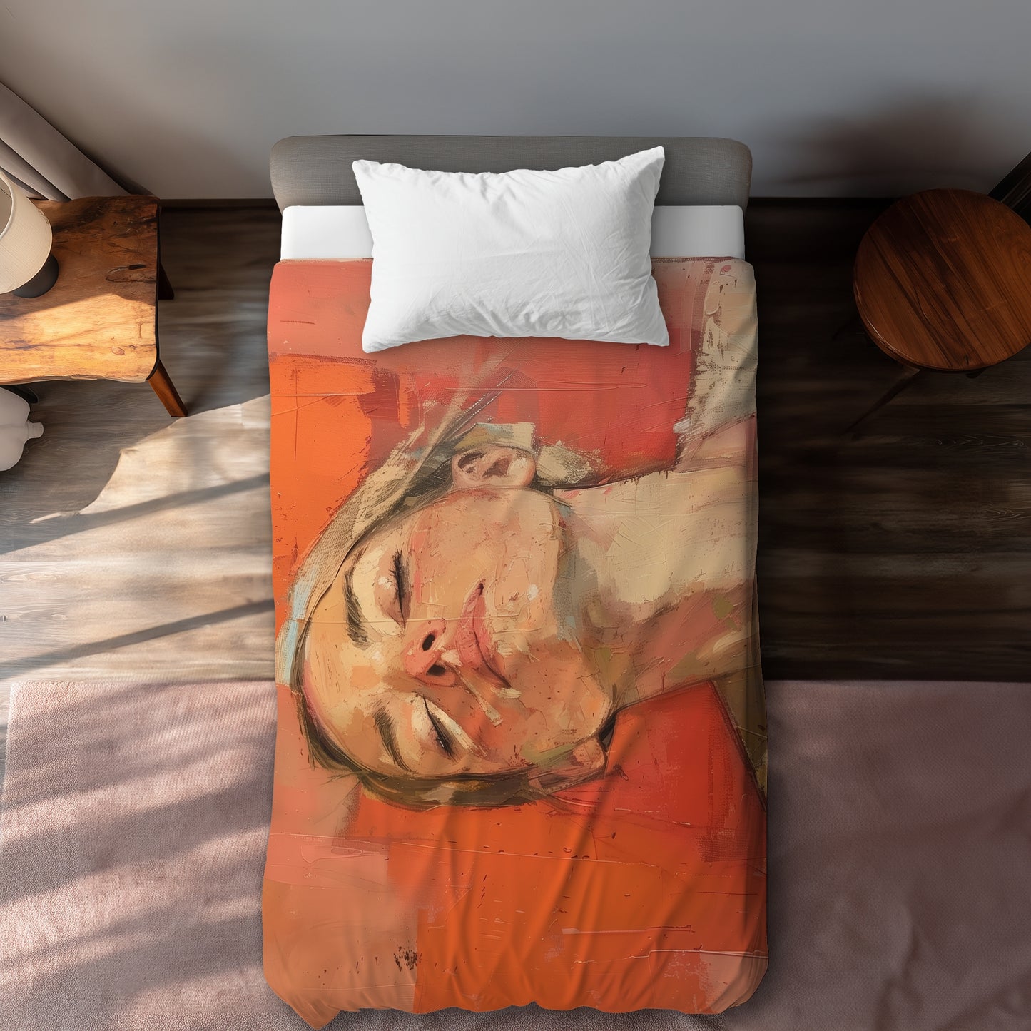 Relief Red Duvet Cover | Stylish Home Decor for Cozy Spaces