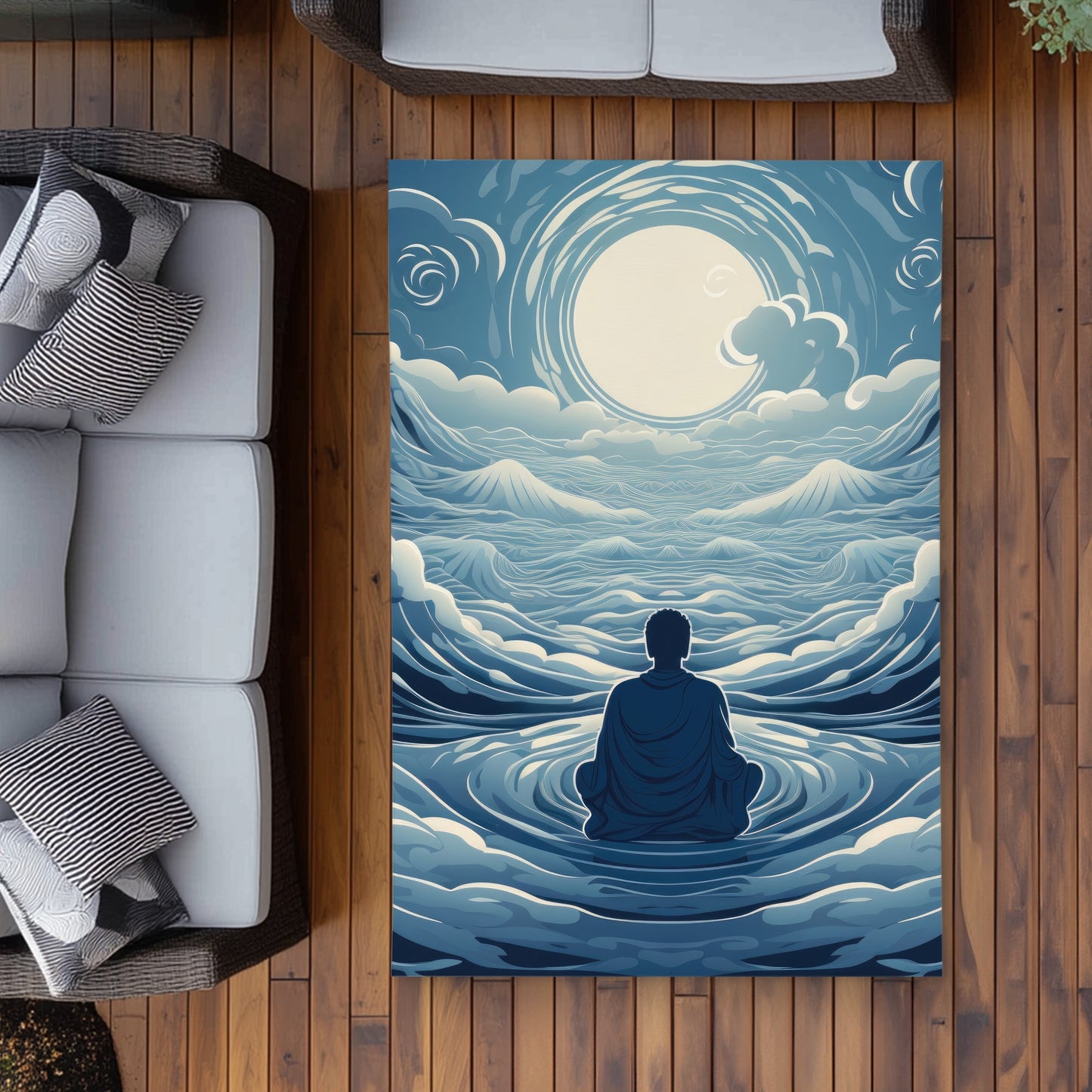 Infinite wisdom Gray Outdoor Area Rug | Home Decor Essential