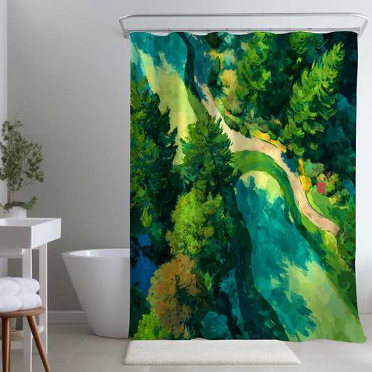 Rideau de douche Peaceful Course - Décoration d'intérieur pour la sérénité