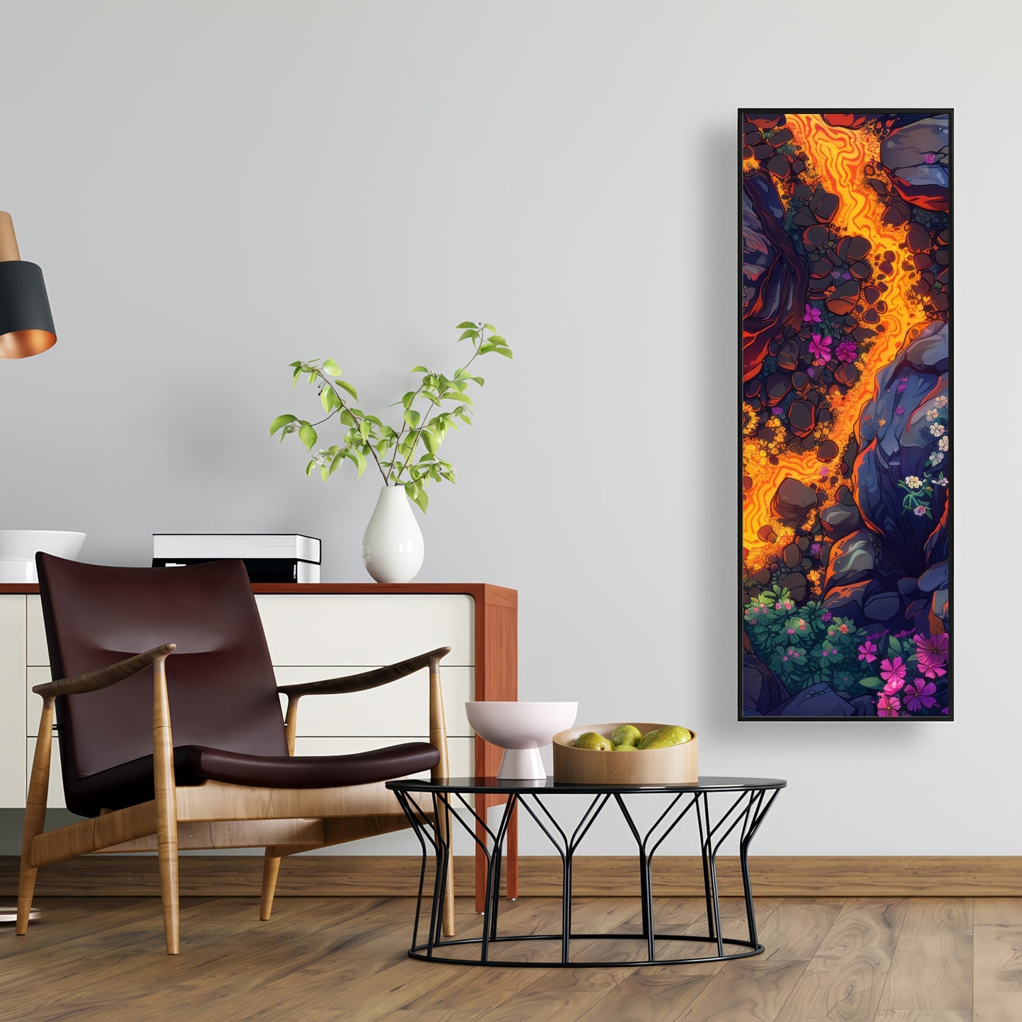 Hot River - Black Framed Canvas Wall Art for Home Decor