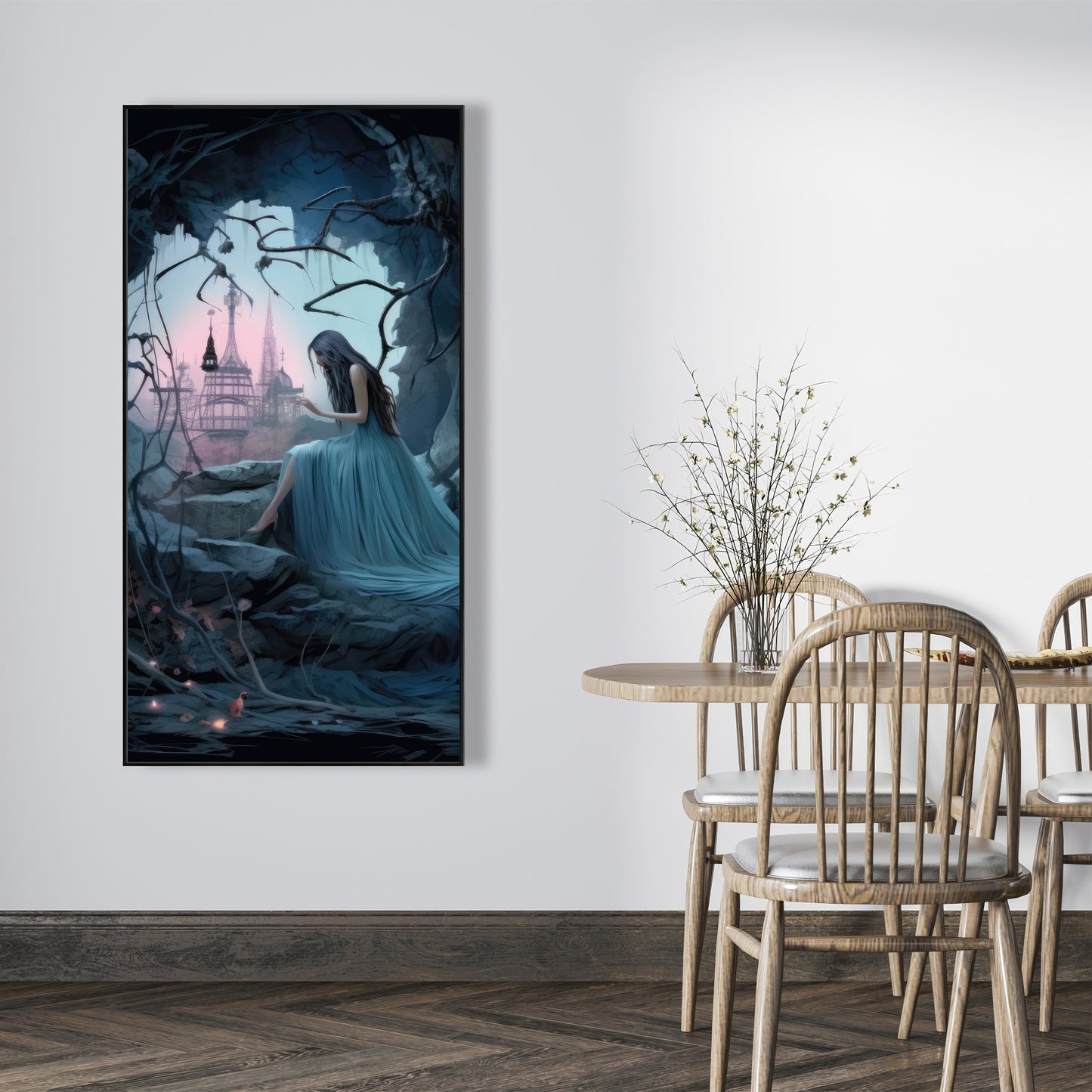 Morose cave - 36"x36" Framed canvas