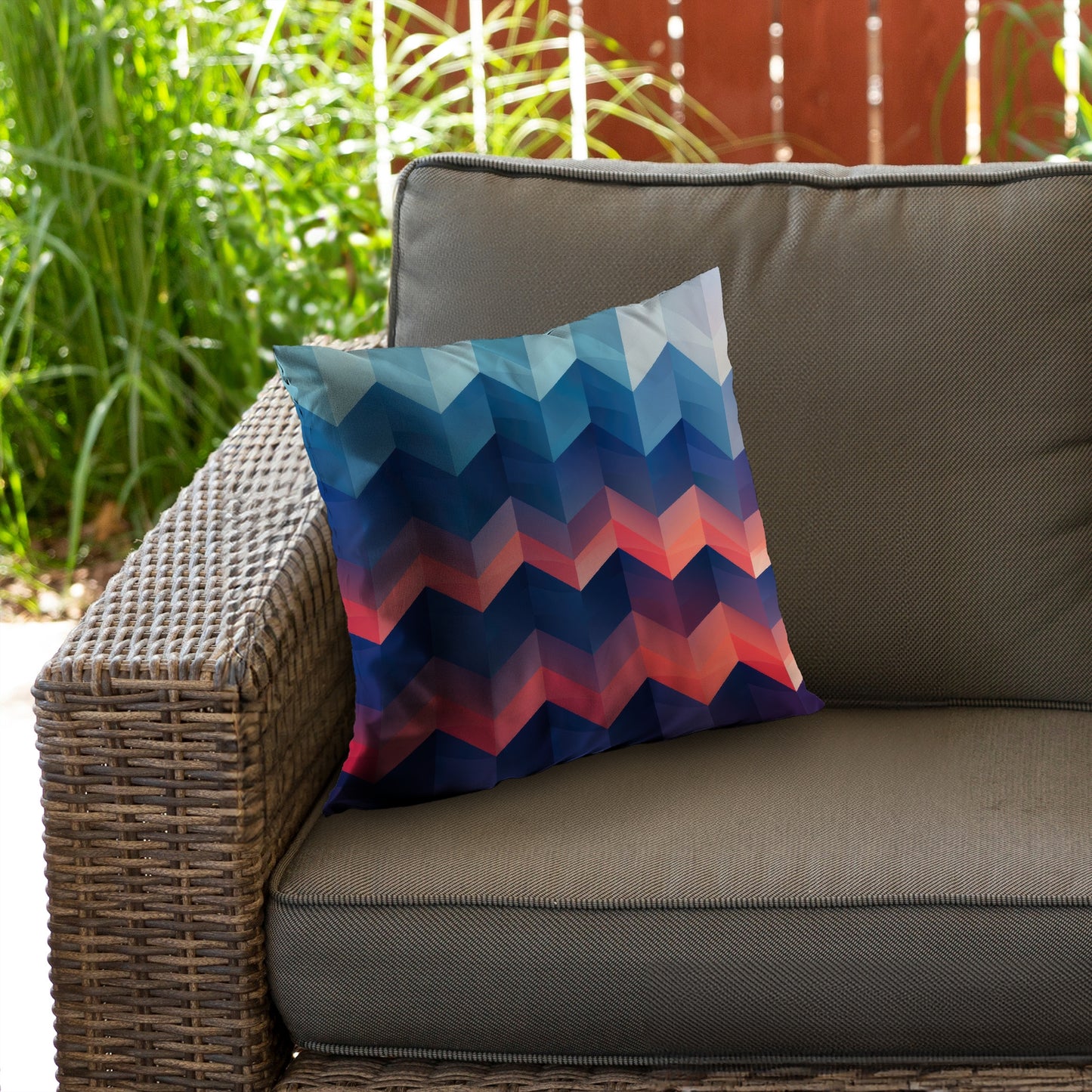 Heat Waves Red Poly Twill Throw Pillow Insert for Home Decor