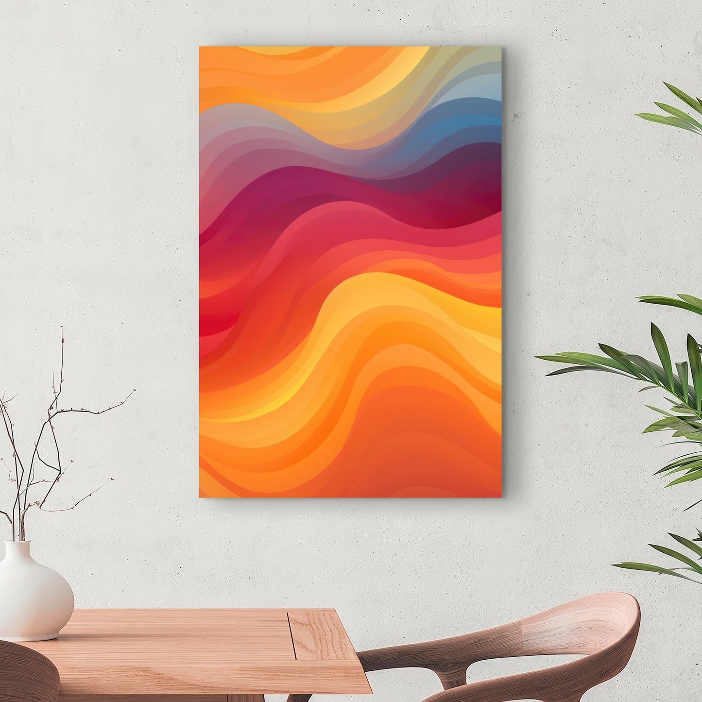 Cloudy Sky - Yellow Canvas Art for Home Decor | Stylish Wall Art