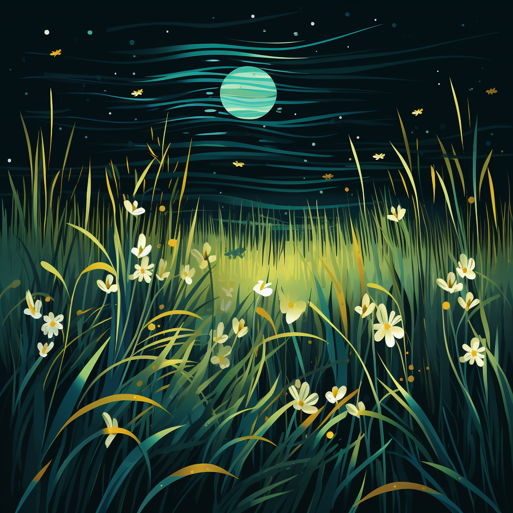 Windy night - Framed Canvas - Print on demand