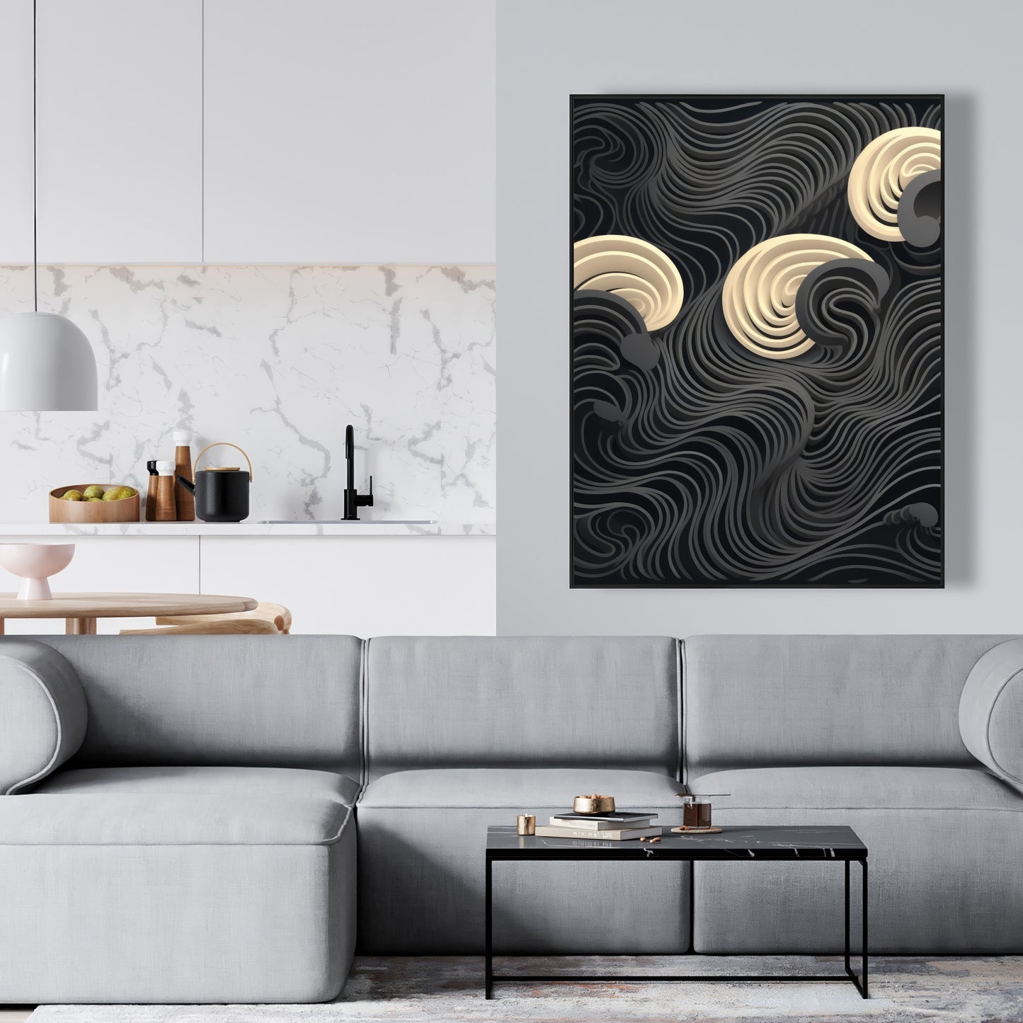 Layers - 36"x36" Framed canvas