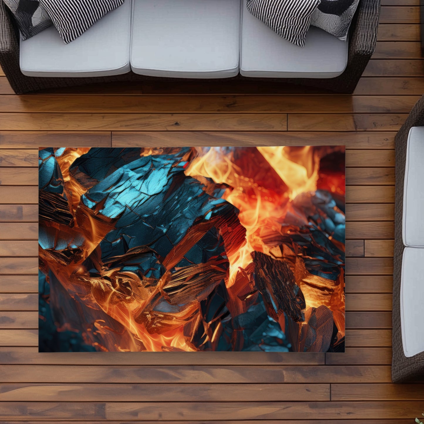 Cursed Visions Blue Outdoor Area Rug | Home Decor Must-Have