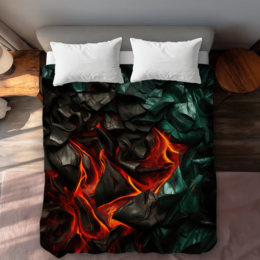 Imminent Rupture Red Duvet Cover | Home Decor Essentials