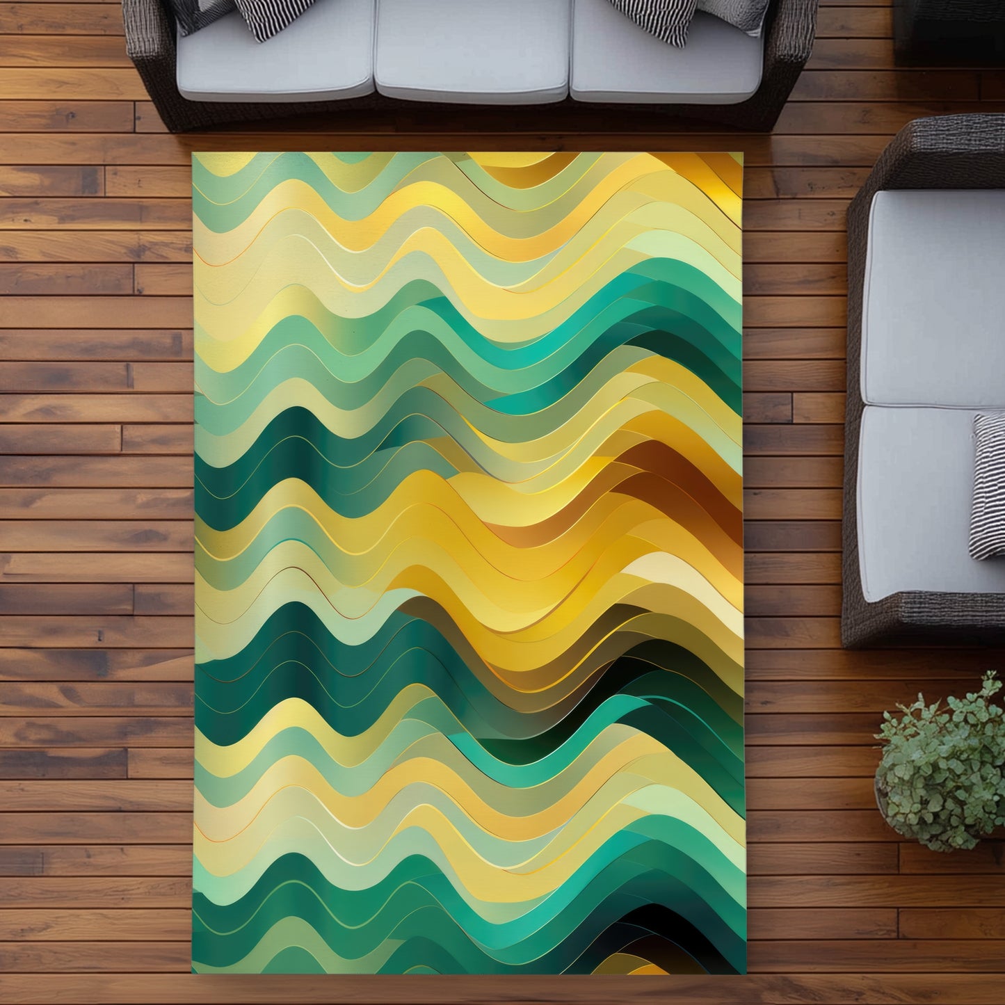 Rich by design Turquoise Outdoor Area Rug for Home Decor