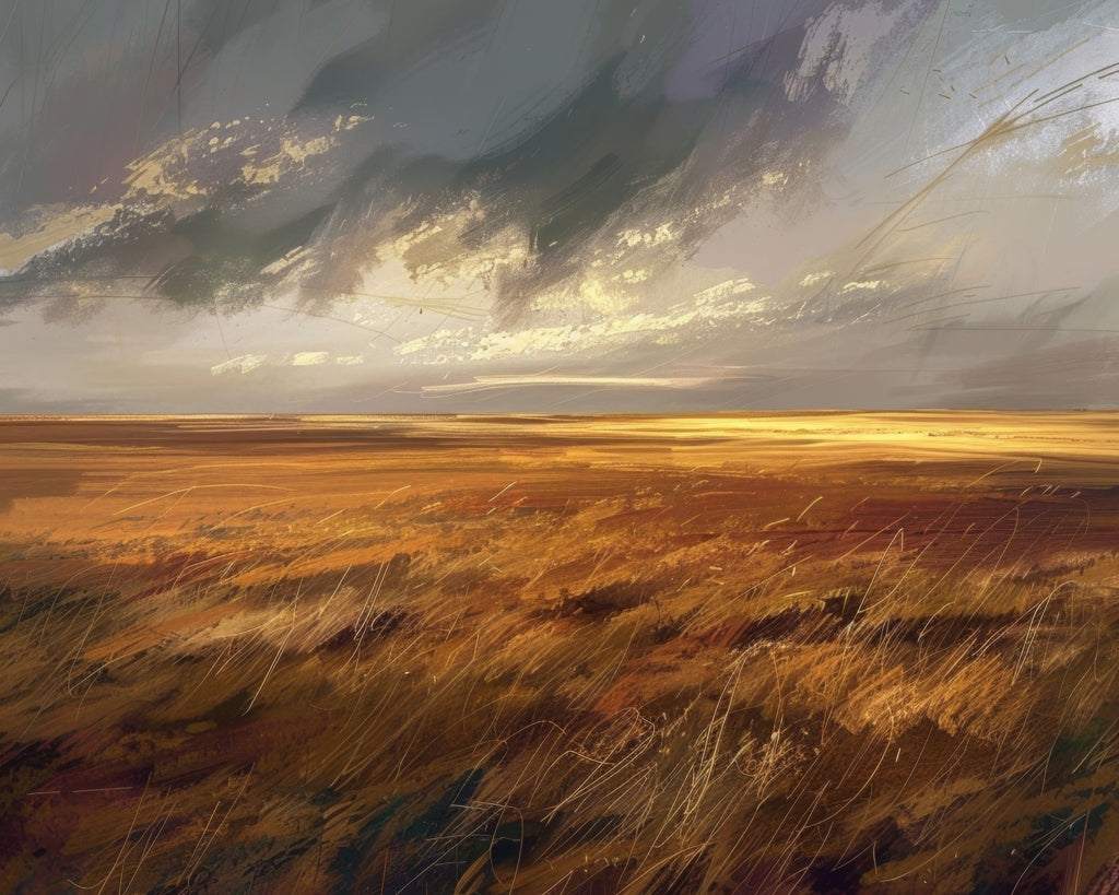 Before the storm - Framed Canvas - Print on demand