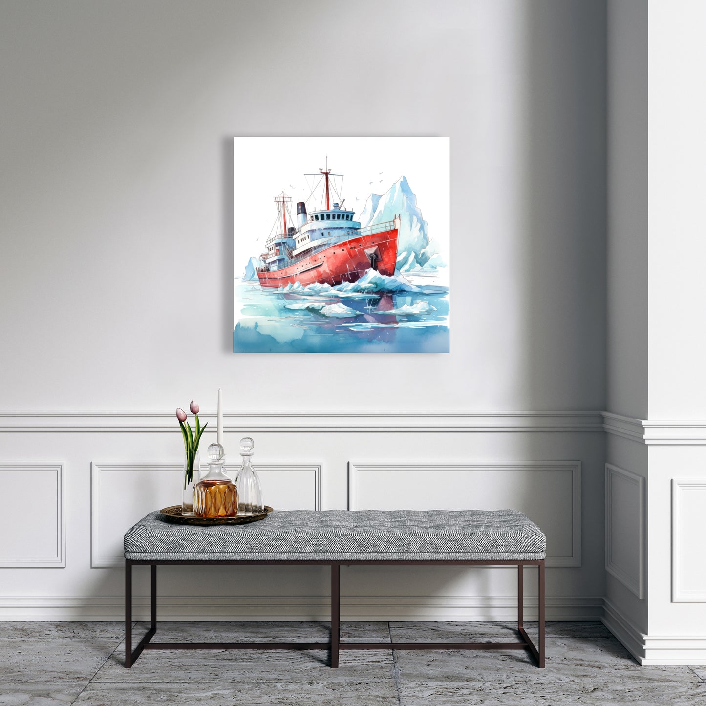 Breaking the ice - 32"x32" Canvas