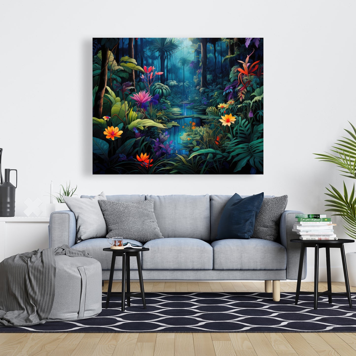 The Beauty of Nature - Black Canvas Home Decor Art Print