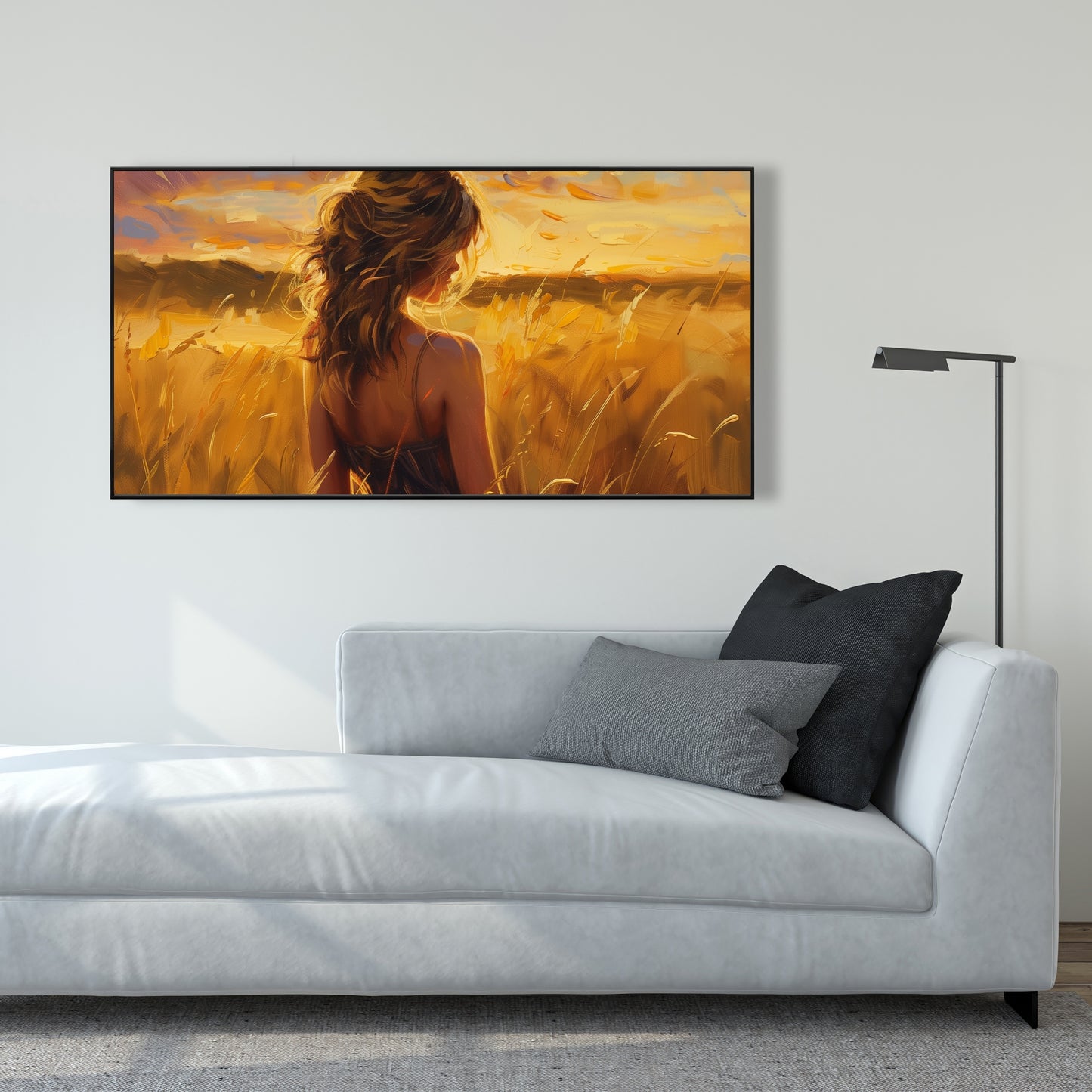 Warm field - 24"x24" Framed canvas