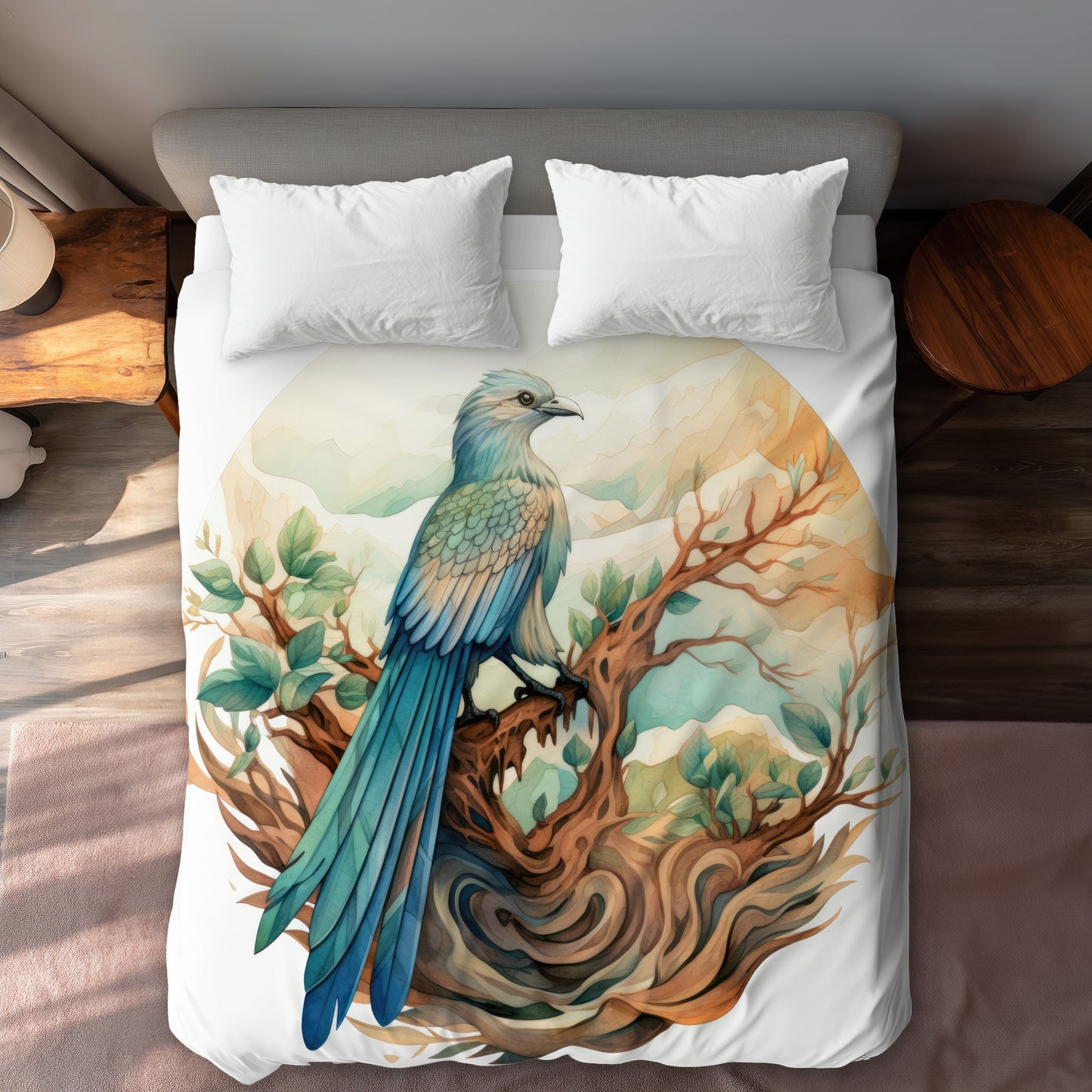 Perched Turquoise Duvet Cover | Stylish Home Decor Accent