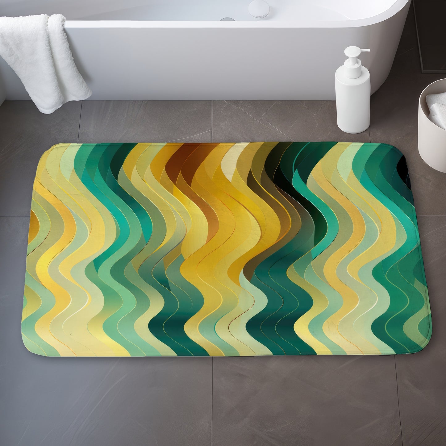 Rich by design - Gold Bath Mat for Elegant Home Decor