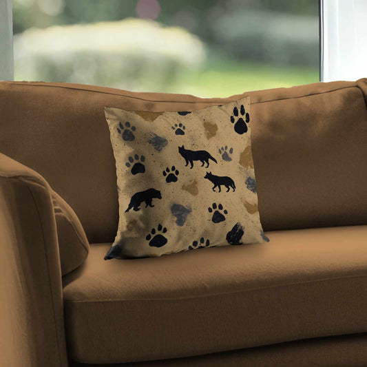 Wild Tracks Echo Poly Twill Throw Pillow | Home Decor