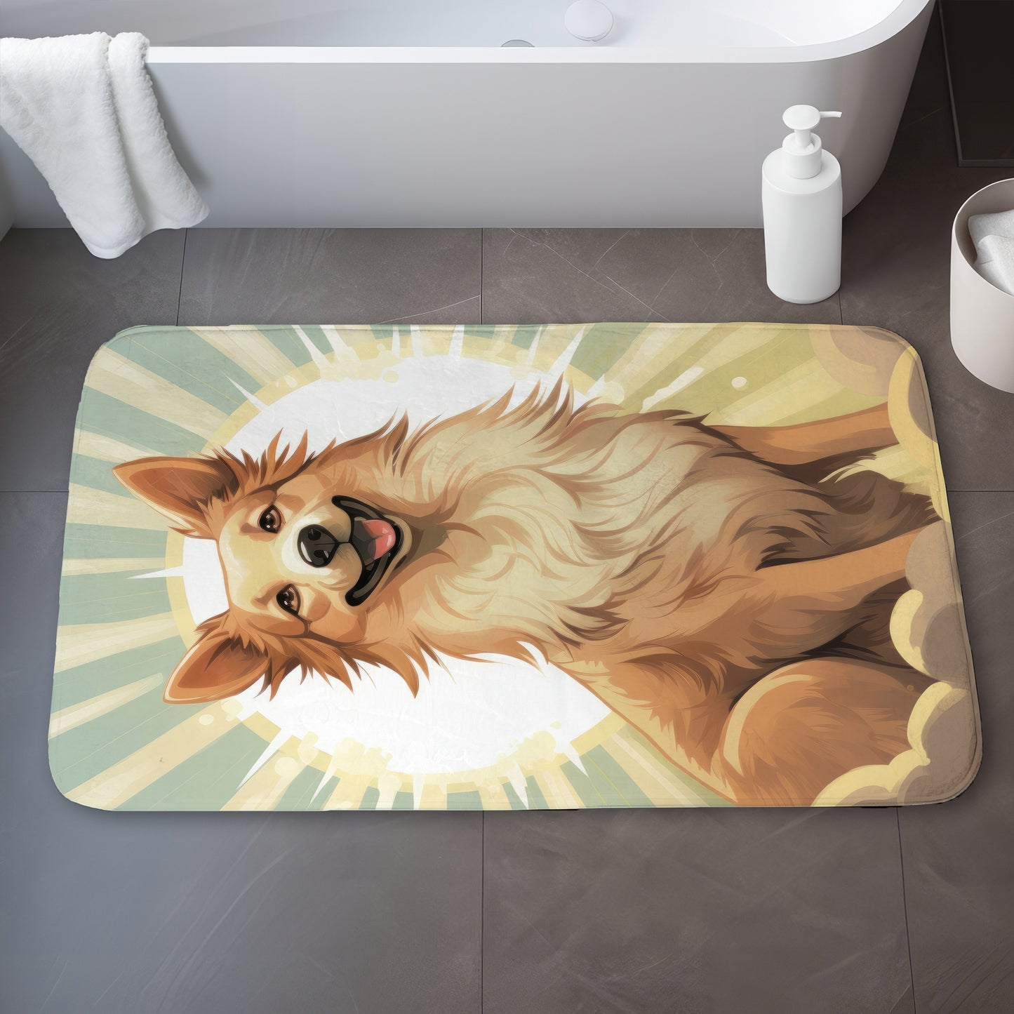 Who's a good boy - 17"x24" Bath mat