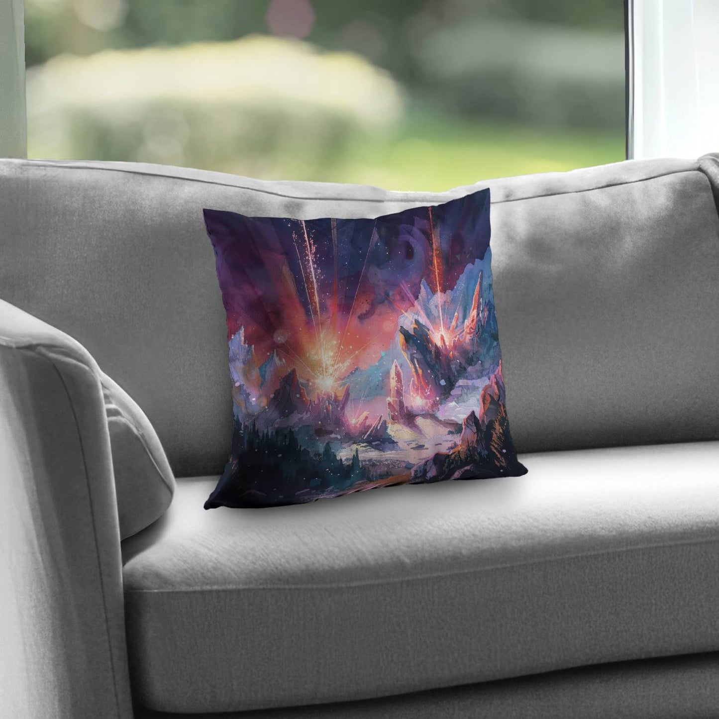 Beaming signal Poly Twill Throw Pillow - Home Decor Accent