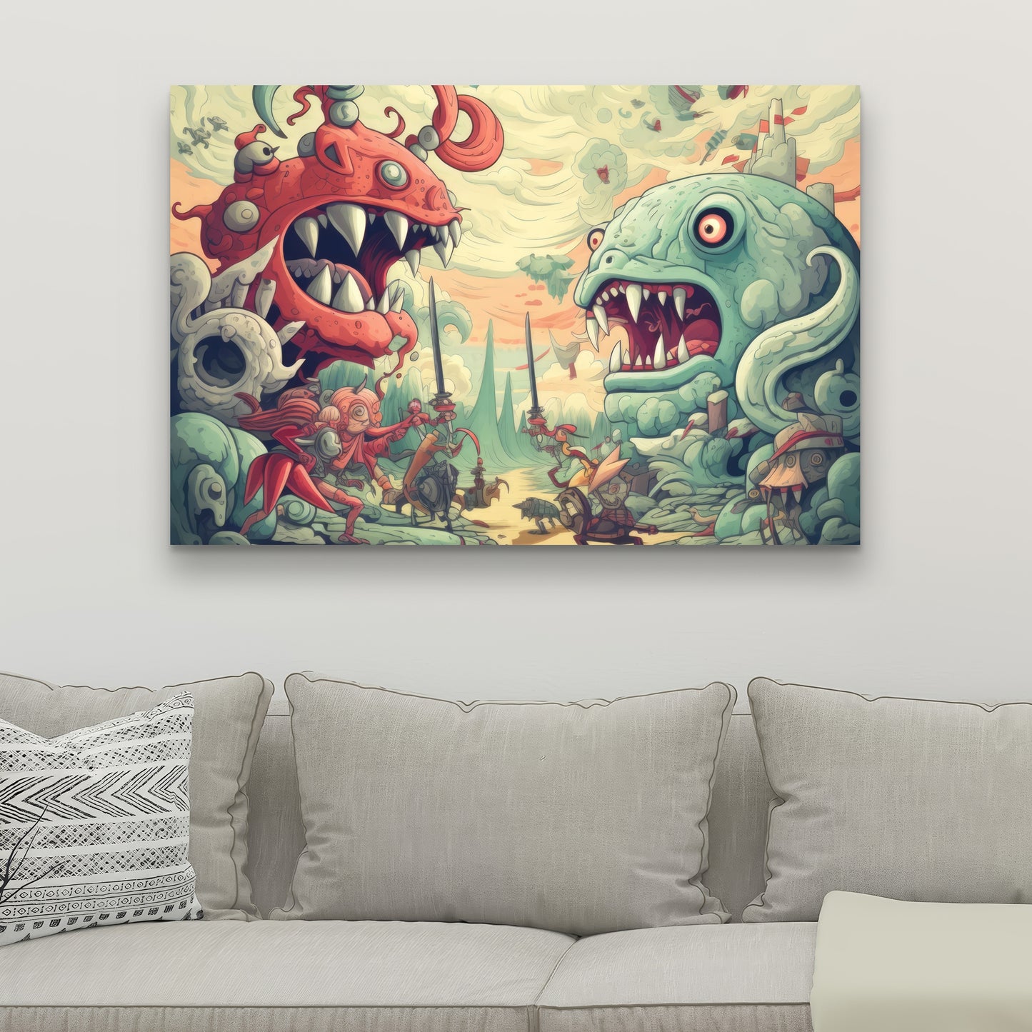 Two titans - 32"x32" Canvas