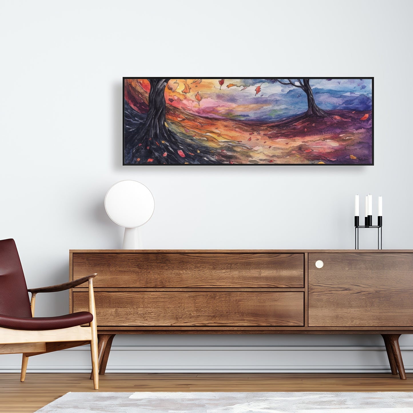 Before the storm - Yellow Framed Canvas for Home Decor