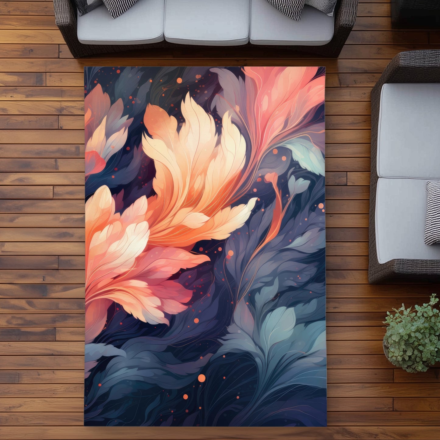 Ethereal Blue Outdoor Area Rug for Home Decor | Stylish Design