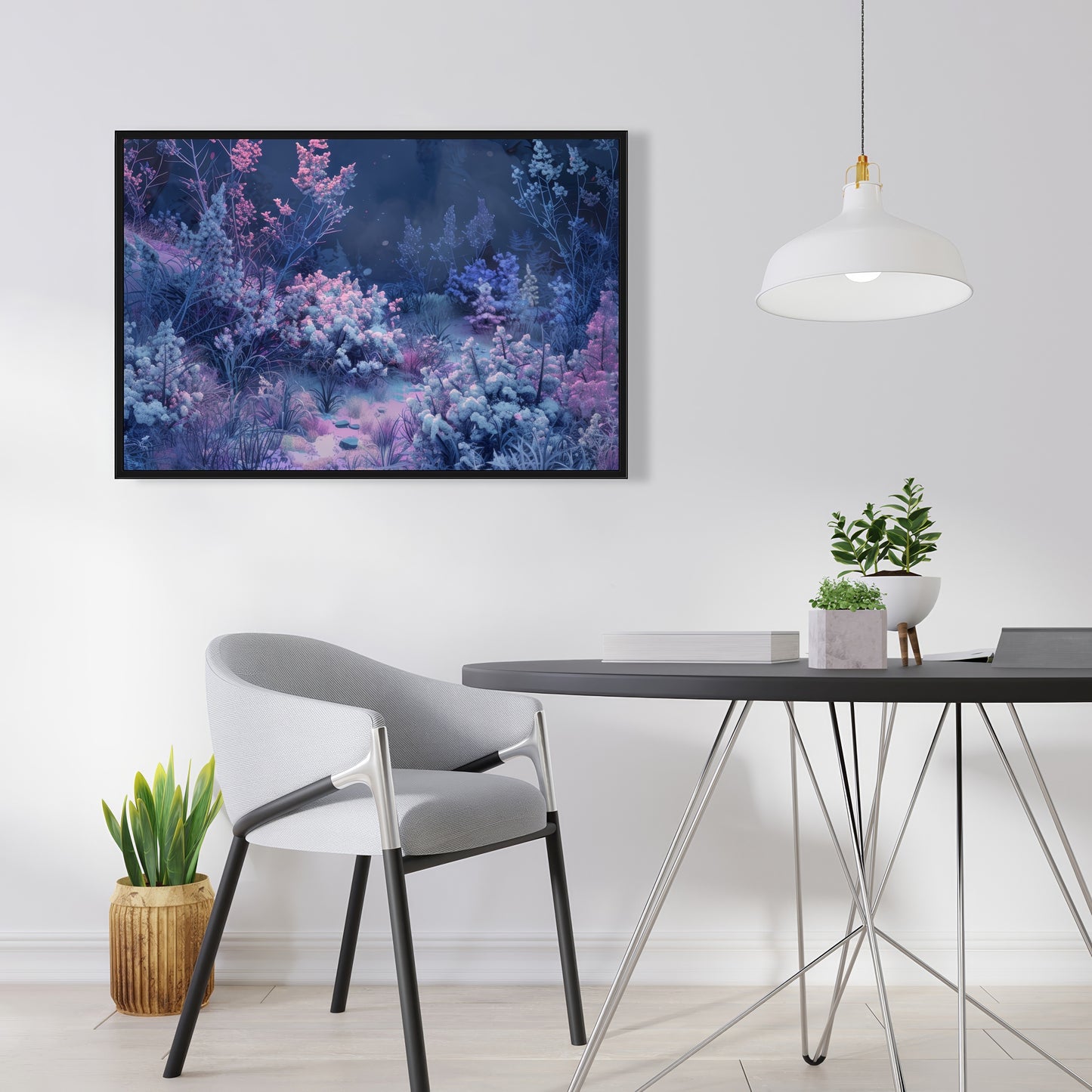 Cold night - 36"x36" Framed canvas