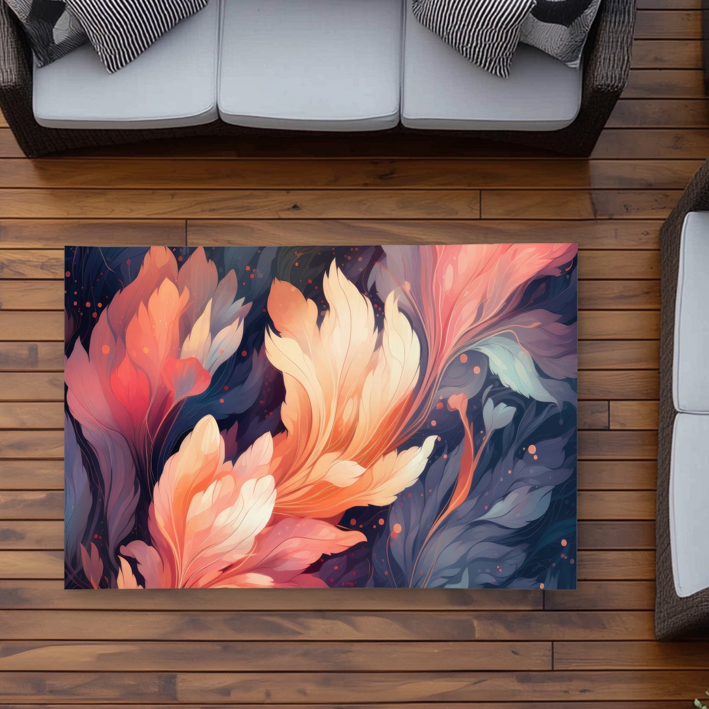 Ethereal Blue Outdoor Area Rug for Home Decor | Stylish Design