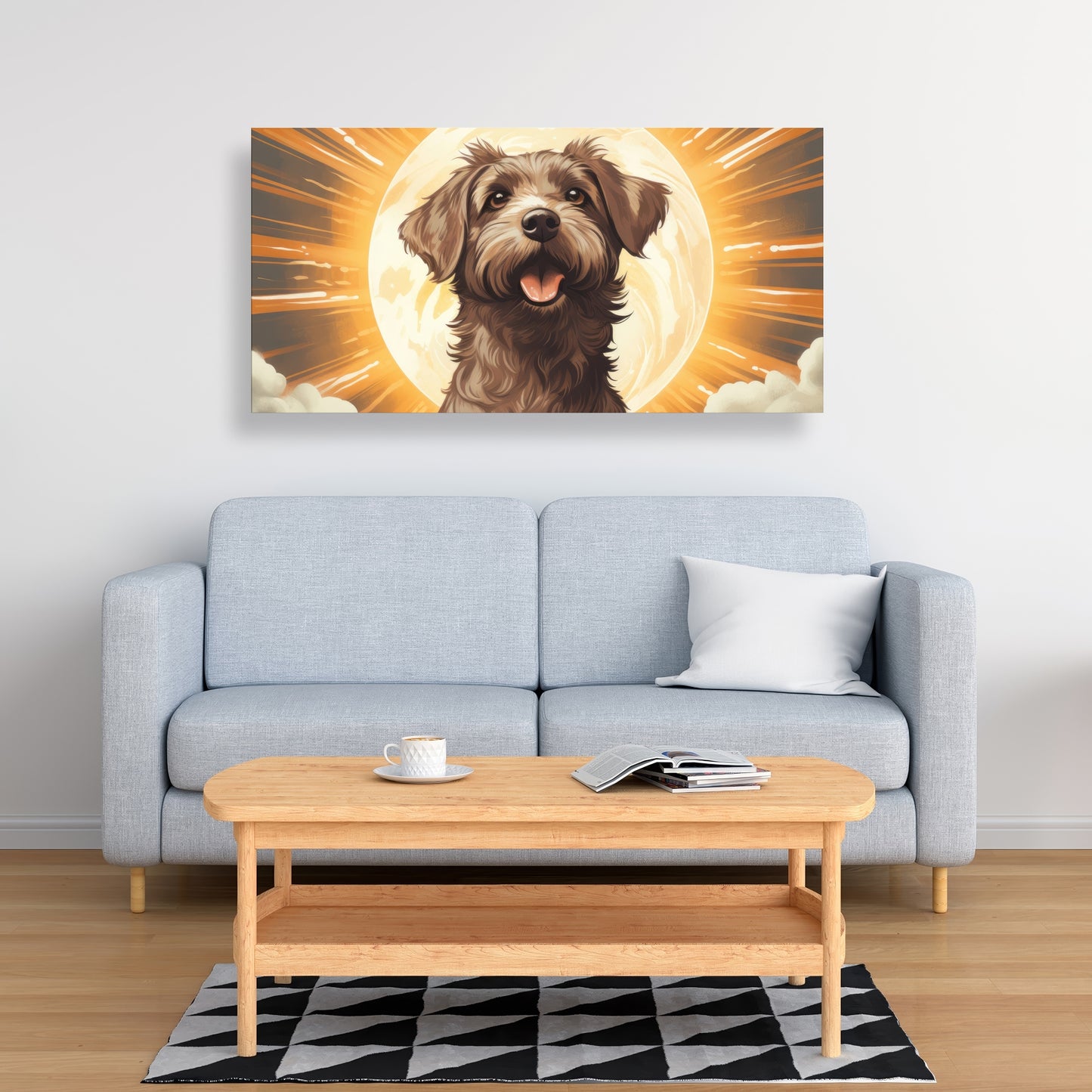 Pupper - Orange Canvas Art for Stylish Home Decor