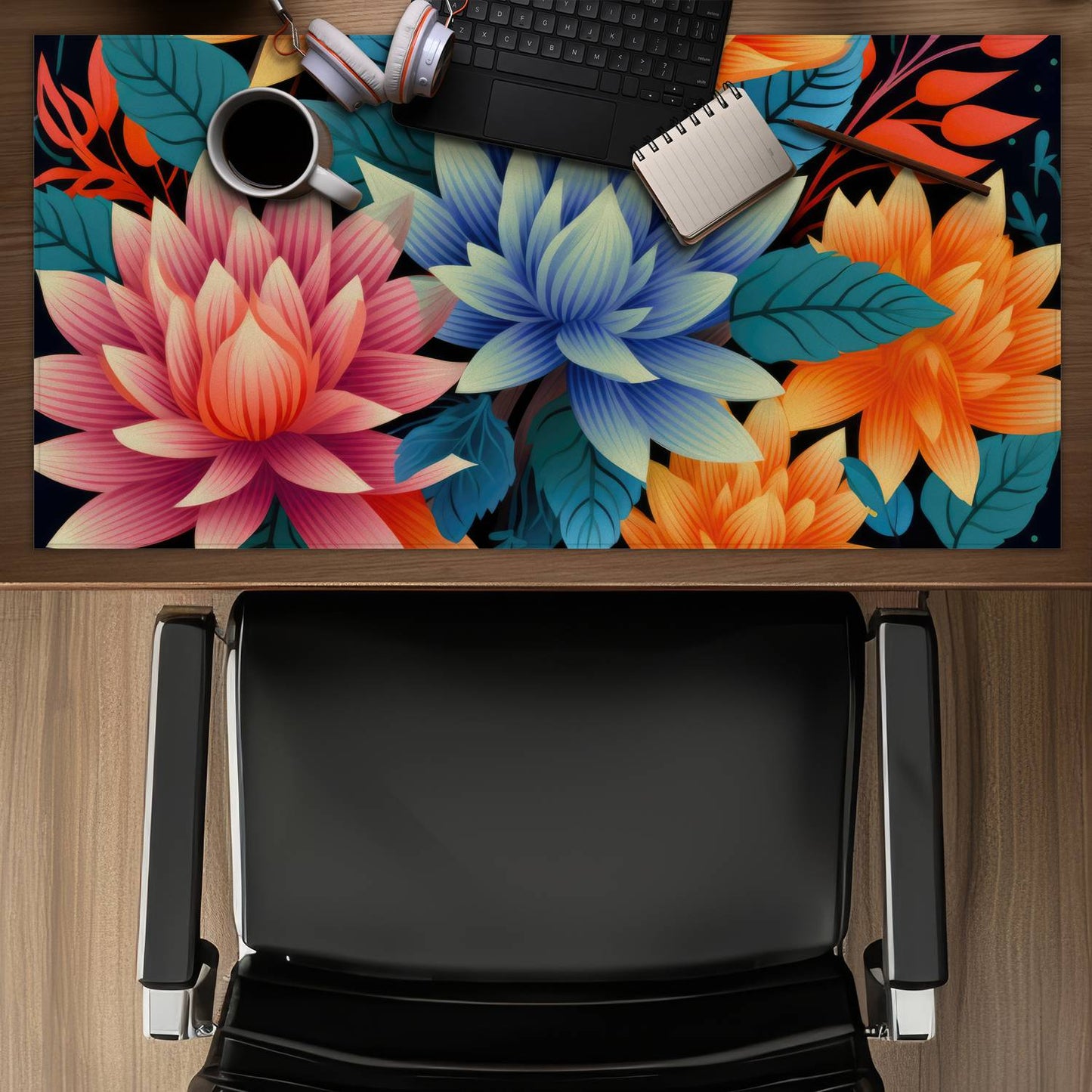 Color Bouquet - Turquoise Gaming Mat for Home Decor