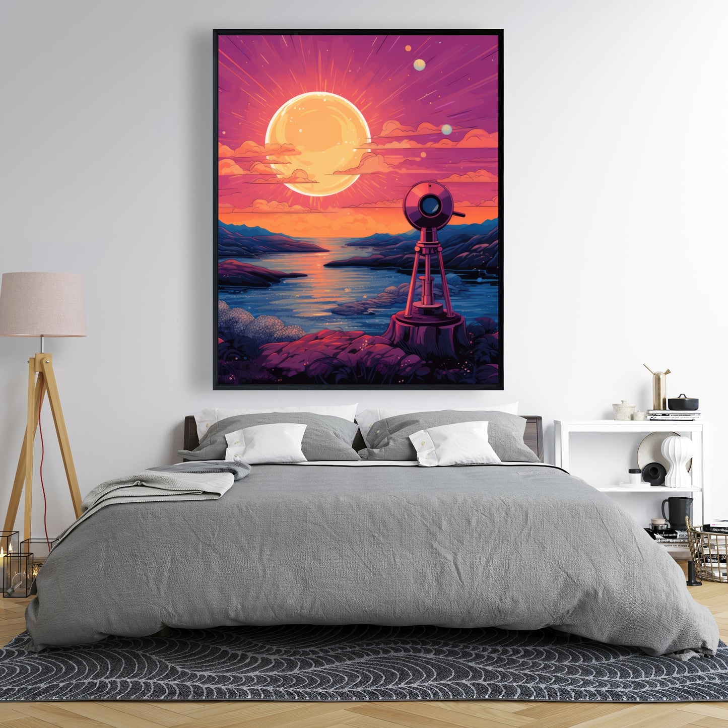 Measure the calm - 36"x36" Framed canvas