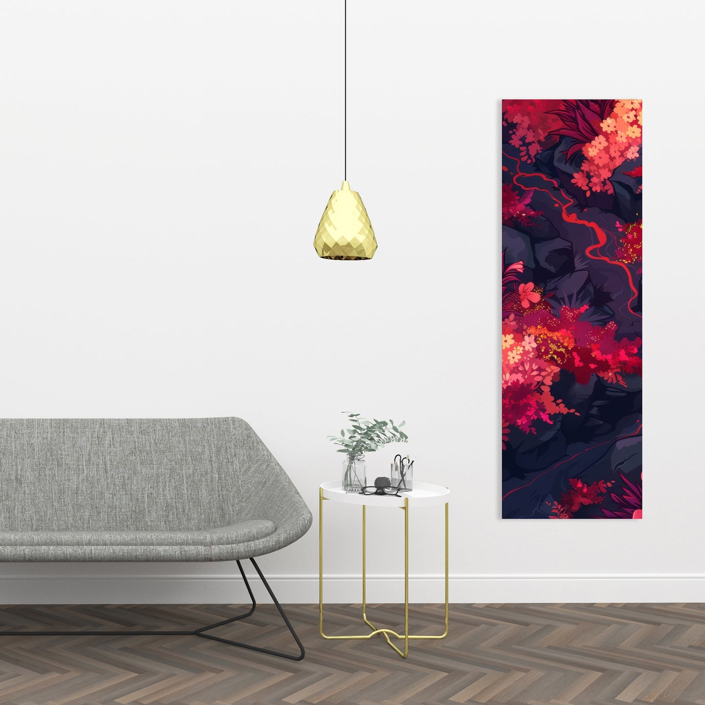 Burning plants - 32"x32" Canvas
