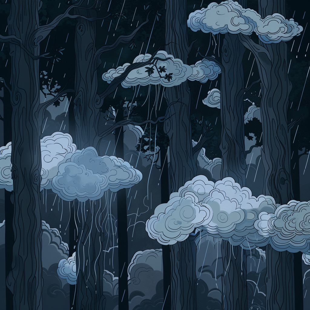 Sneeky clouds - Shower Curtain