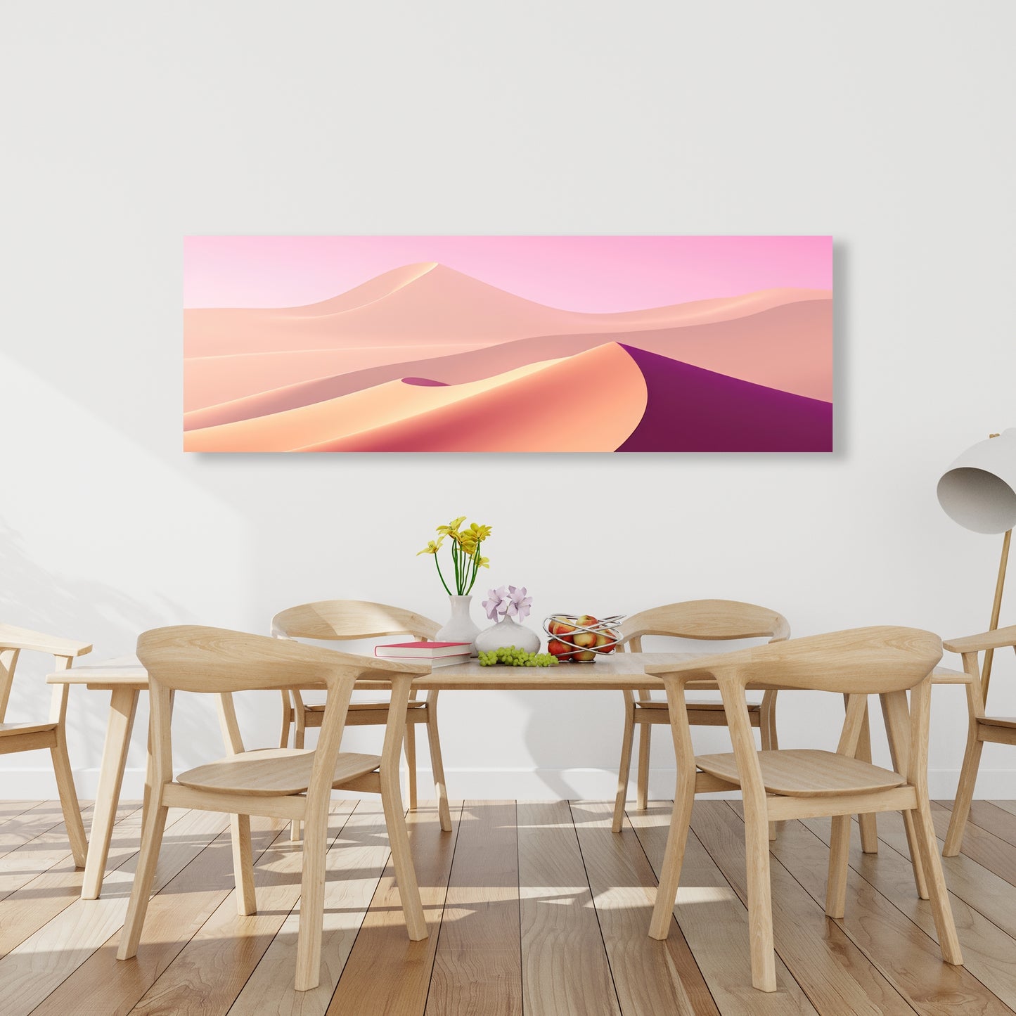 Calm Dunes - White Canvas Art for Elegant Home Decor