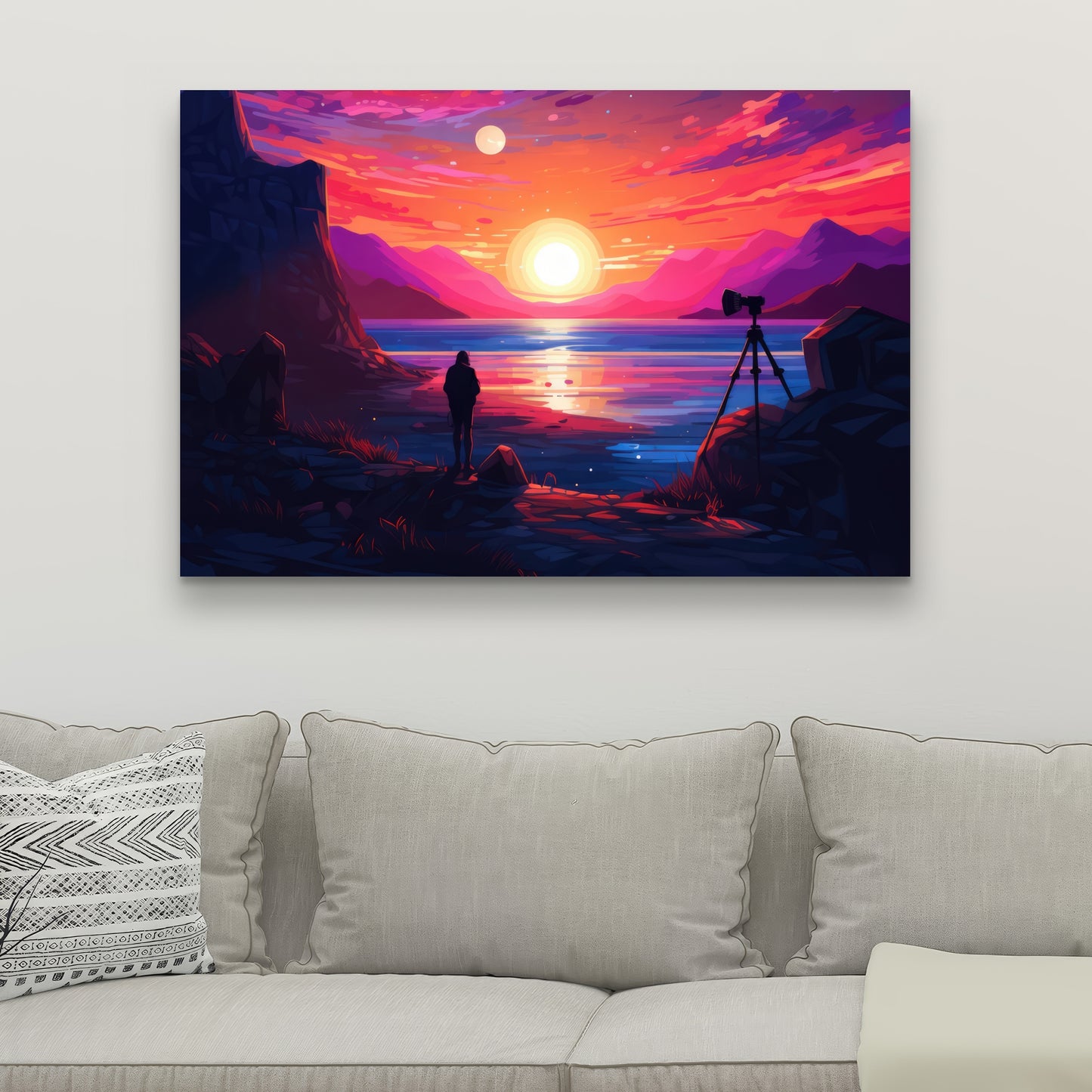 Solitude - Yellow Canvas Art for Home Decor | Modern Design