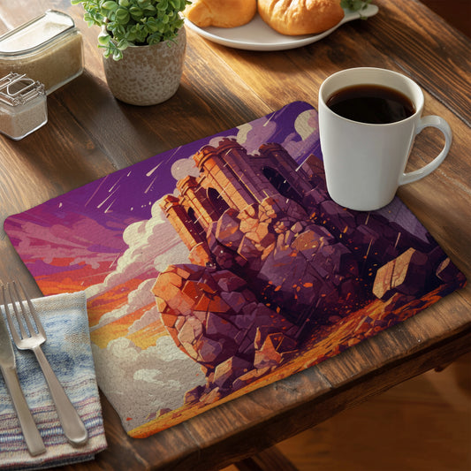 The Last Remains - Orange Braided Polyester Placemat | Home Decor