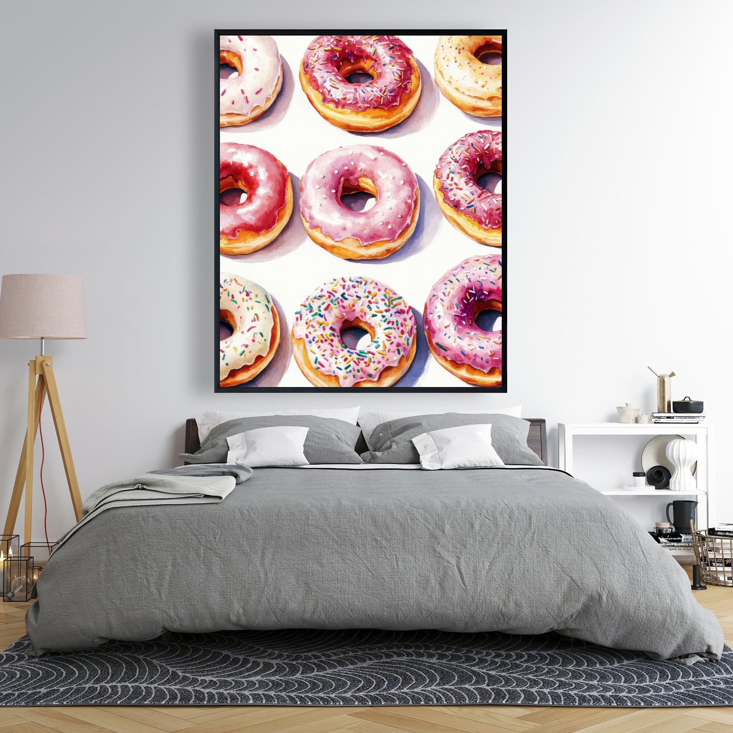Yummy Beige Framed Canvas - Elegant Home Decor Piece