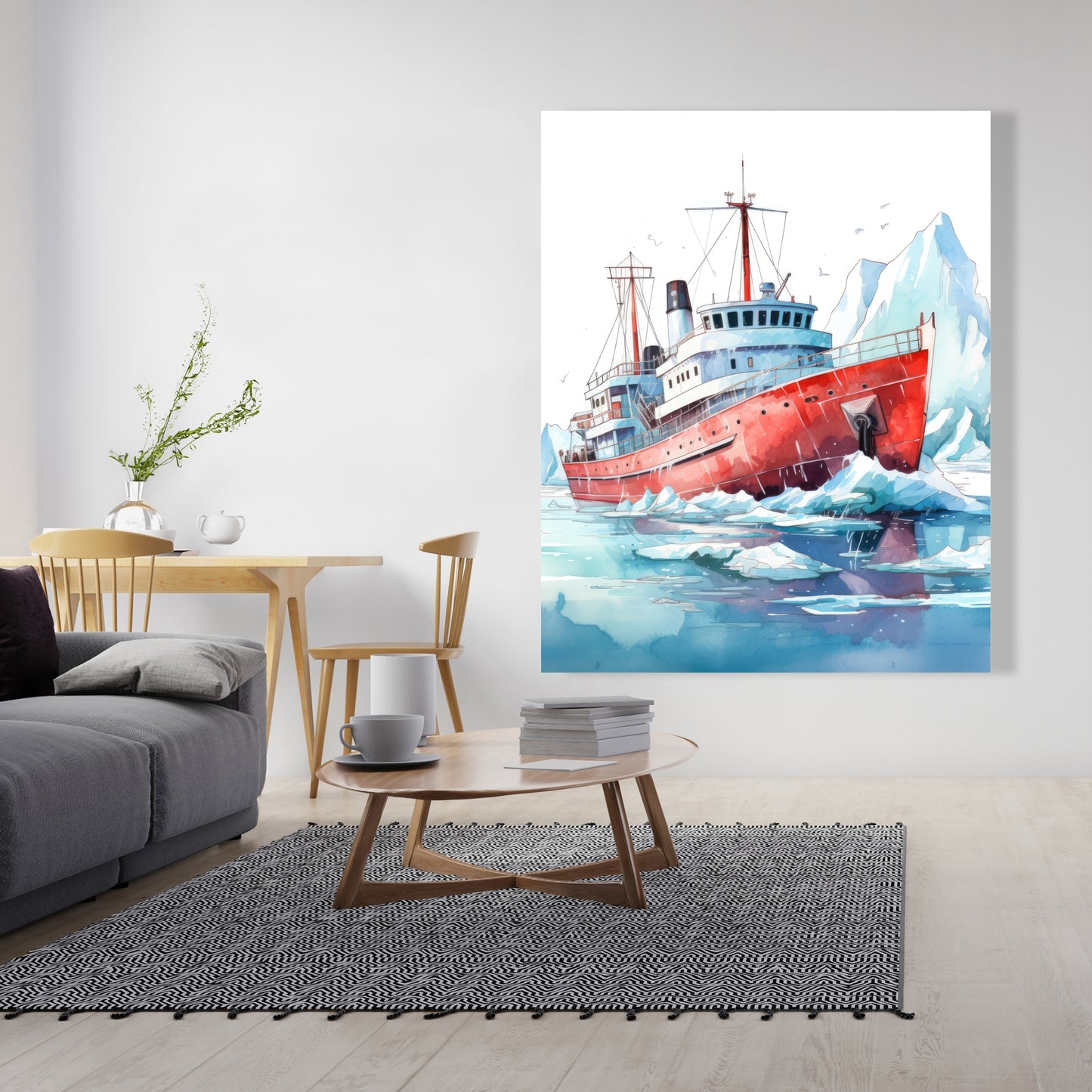 Breaking the ice - 32"x32" Canvas